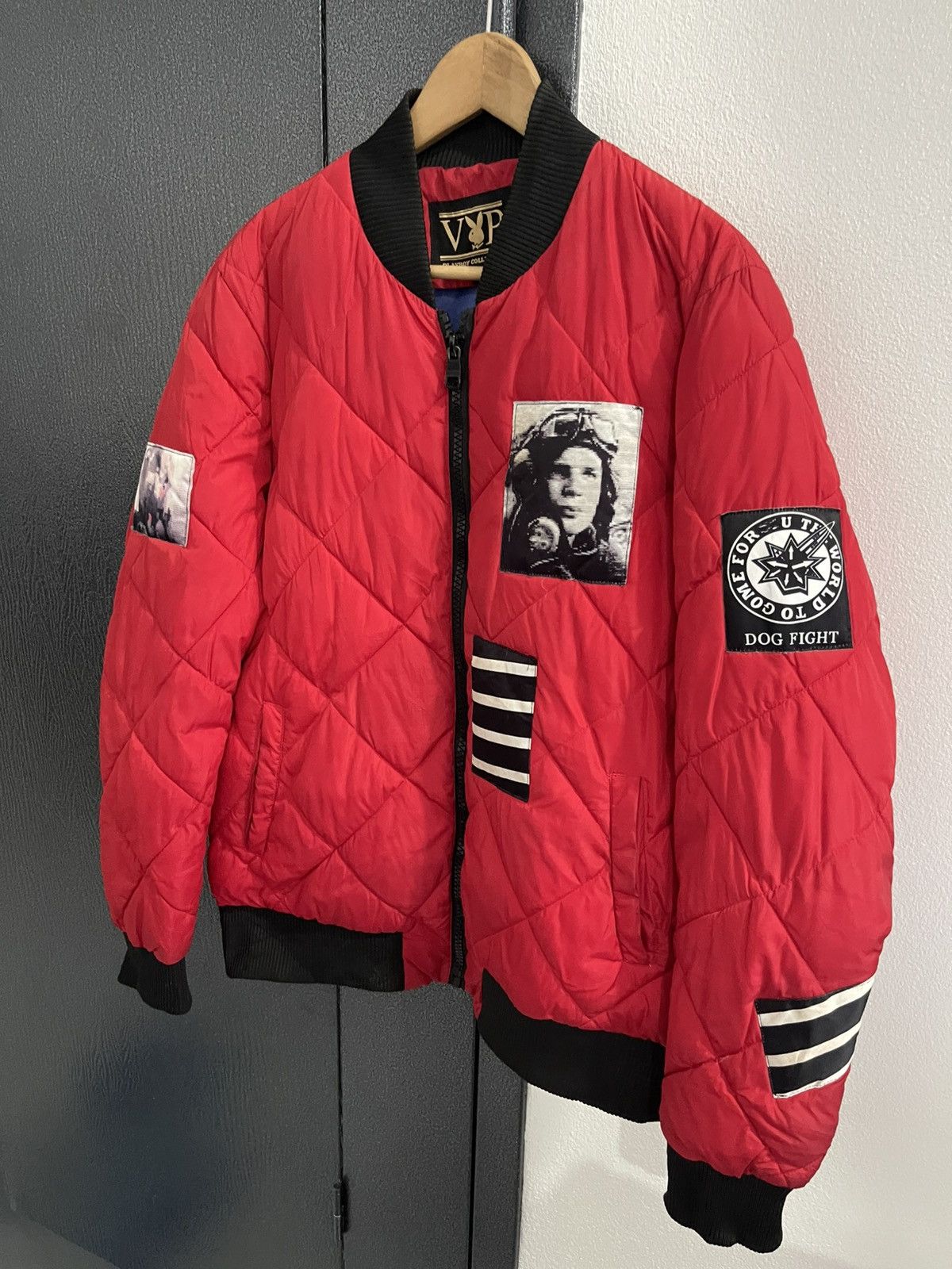 Playboy Playboy Quilted Design With Patches Bomber Jacket Size US XL / EU 56 / 4 - 2 Thumbnail