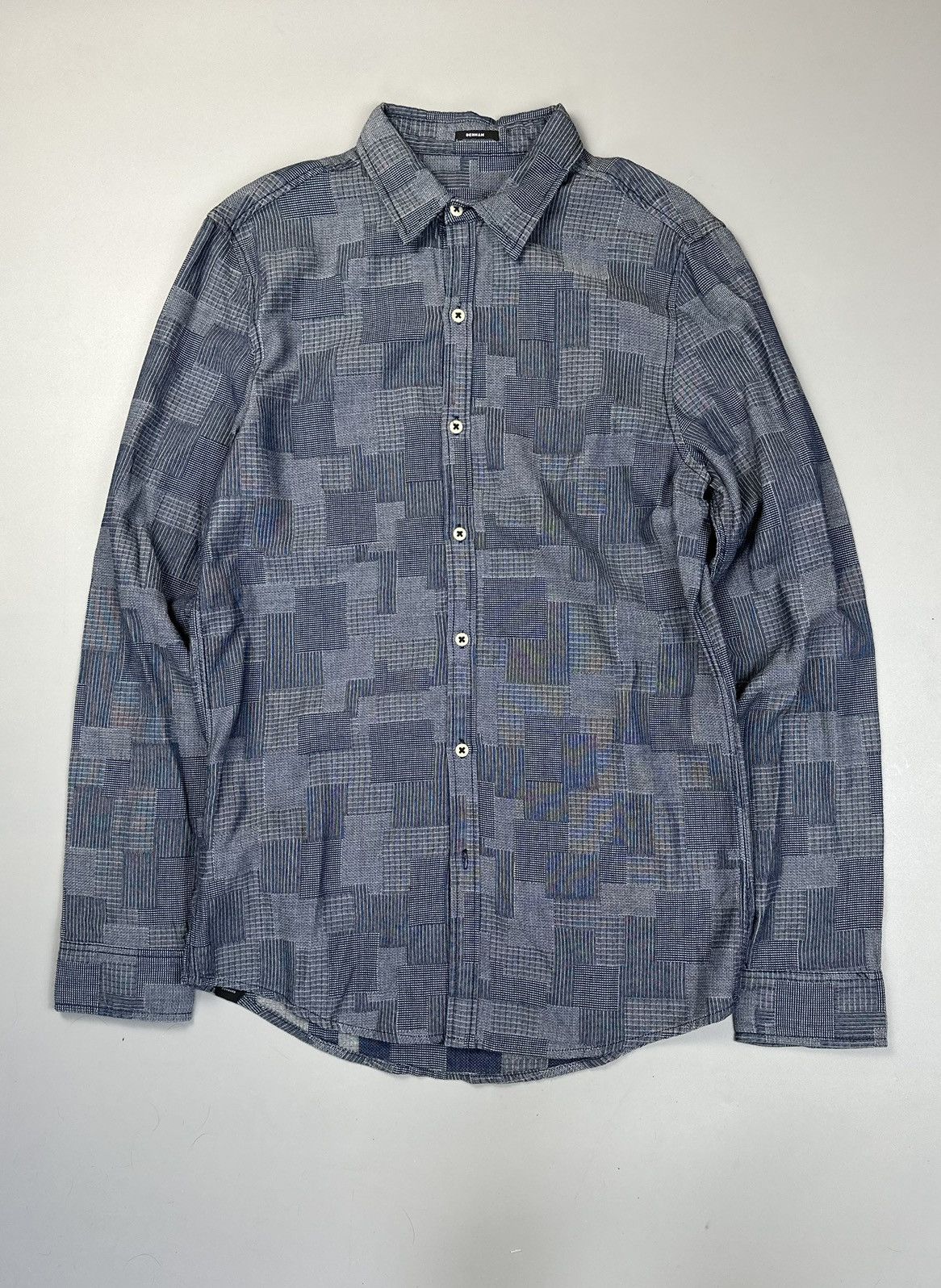 DENHAM Check Blue Denham Button up shirt Plaid Size US M / EU 48-50 / 2 - 1 Thumbnail