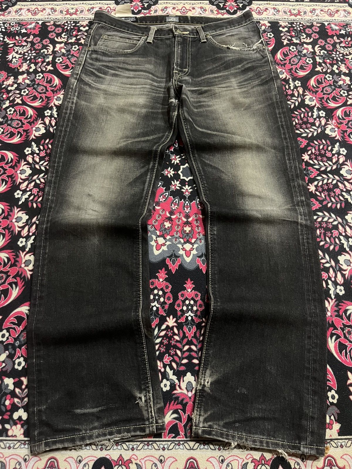 Vintage ⚡️Grunge⚡️Vintage Lee Riders Grime Style Mud Washed Jeans Size US 32 / EU 48 - 1 Thumbnail