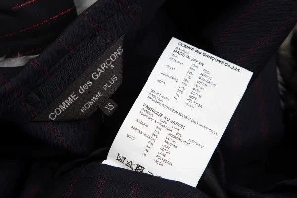 Comme des Garcons Comme des Garcons Fur-turned striped stitching jacket Size US XS / EU 42 / 0 - 7 Thumbnail