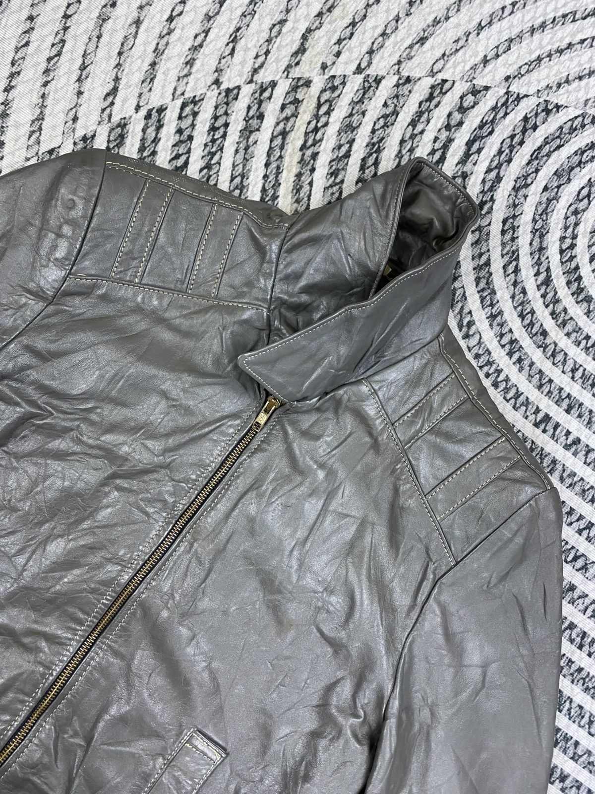 Leather 🔥RARE Vintage Leather Jacket Made In Argentina Size US M / EU 48-50 / 2 - 9 Thumbnail