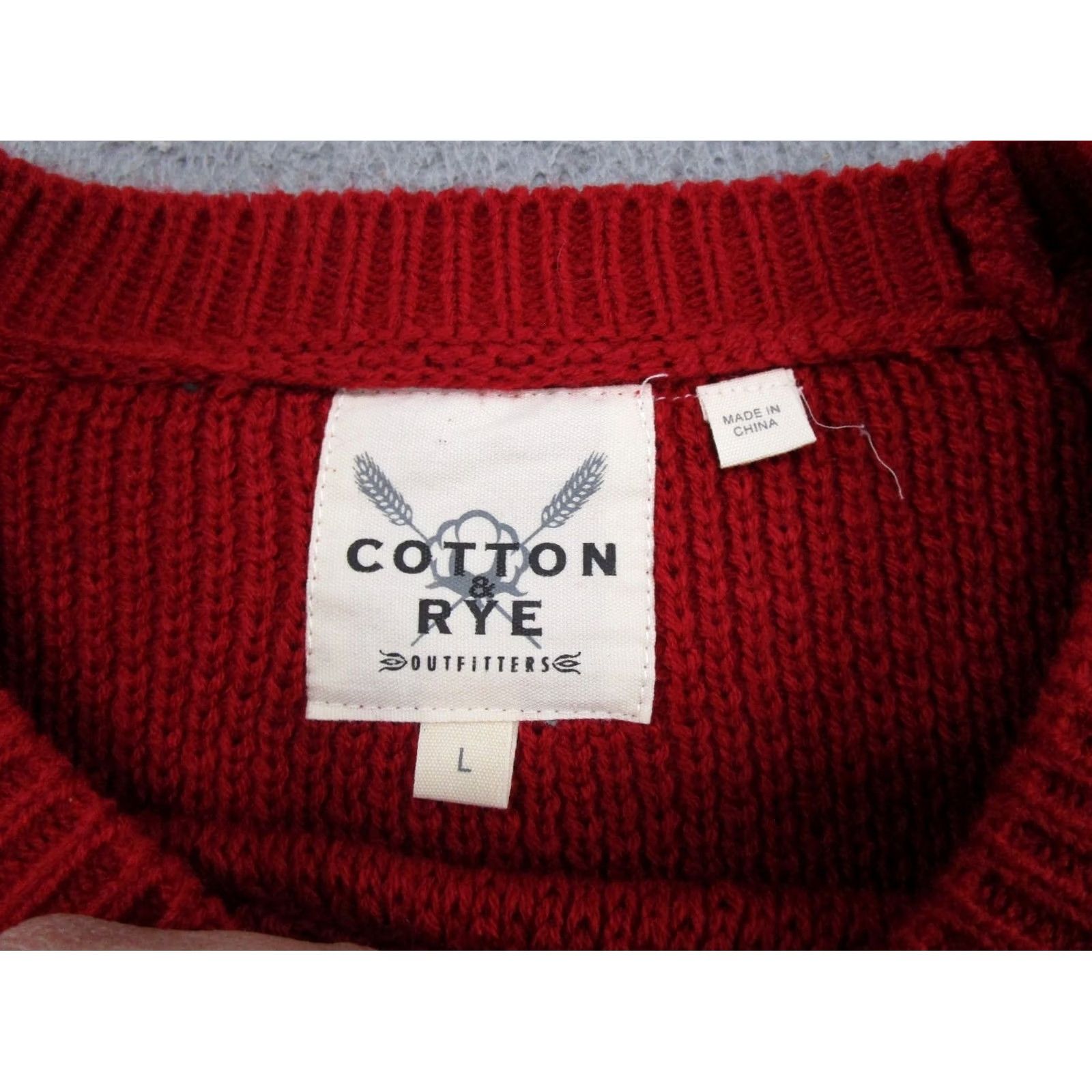 Vintage Cotton Rye Red Knit Pullover Sweater Oversized Size L Womens Size L / US 10 / IT 46 - 2 Thumbnail