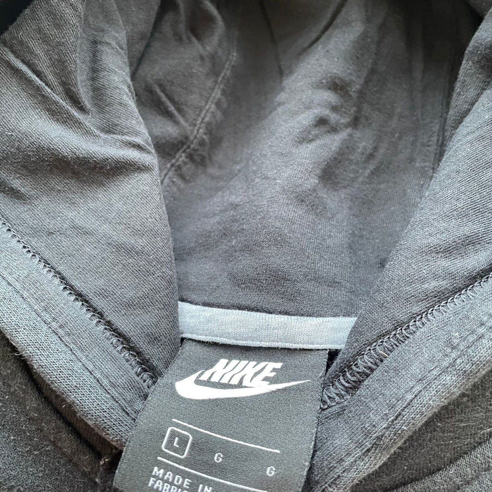 Nike Vintage Y2K Nike Hoodie Just Do It Swoosh Large Black Rare Size US L / EU 52-54 / 3 - 3 Thumbnail