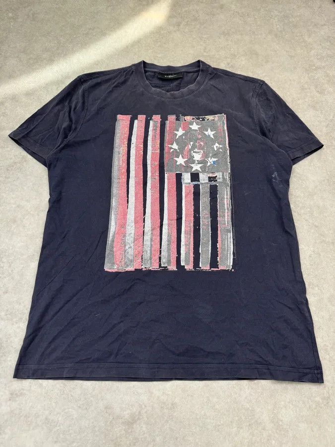 Givenchy SS2011 Givenchy USA Flag Navy T-Shirt by Riccardo Tisci Size US M / EU 48-50 / 2 - 1 Thumbnail