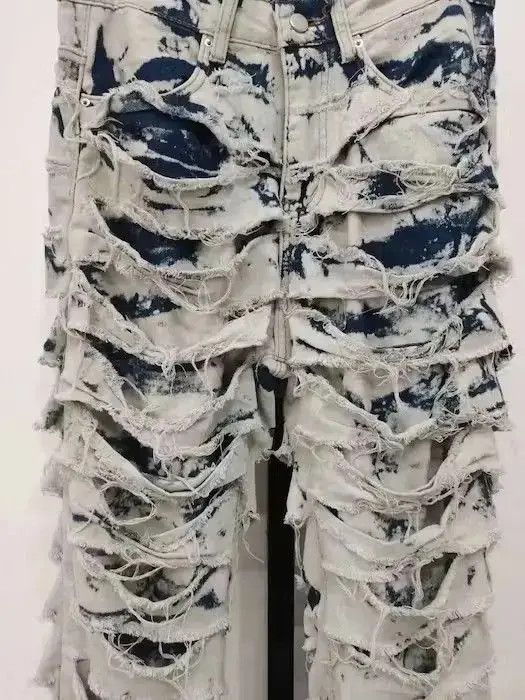 Japanese Brand Raw Edge Casual Straight Slim Pants Size US 32 / EU 48 - 6 Thumbnail