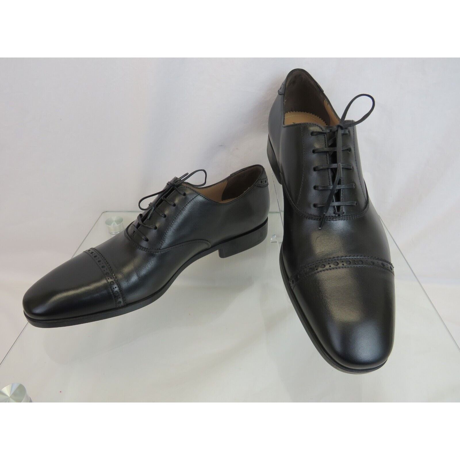 Salvatore Ferragamo FERRAGAMO BOSTON BLACK BROGUE LEATHER GANCINI OXFORDS 10 EE Size US 11 / EU 44 - 4 Thumbnail