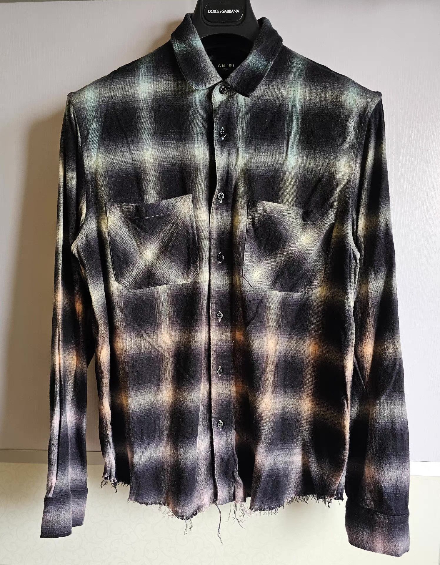 Amiri gradient plaid shirt