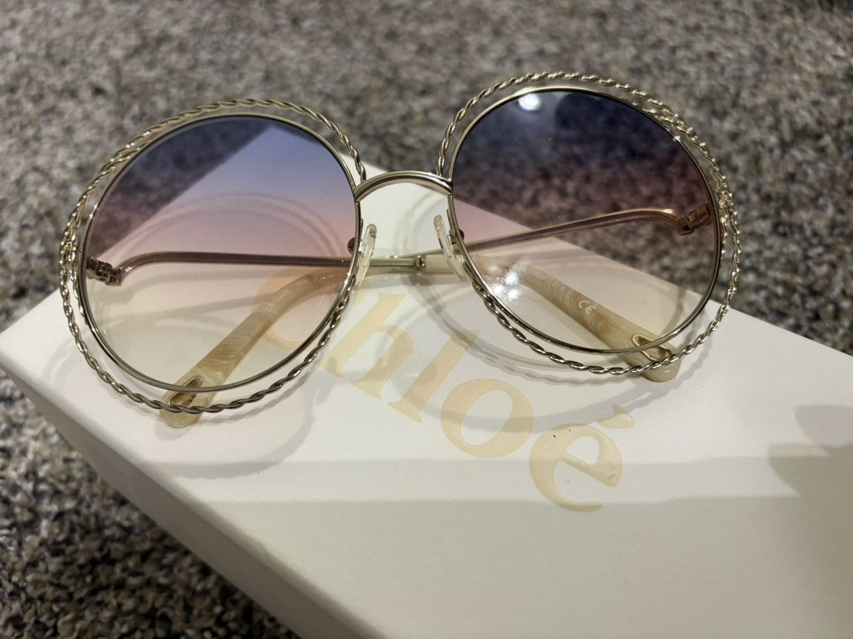 Chloe Chloe Gold/Rainbow Sunglasses Size ONE SIZE - 1 Thumbnail
