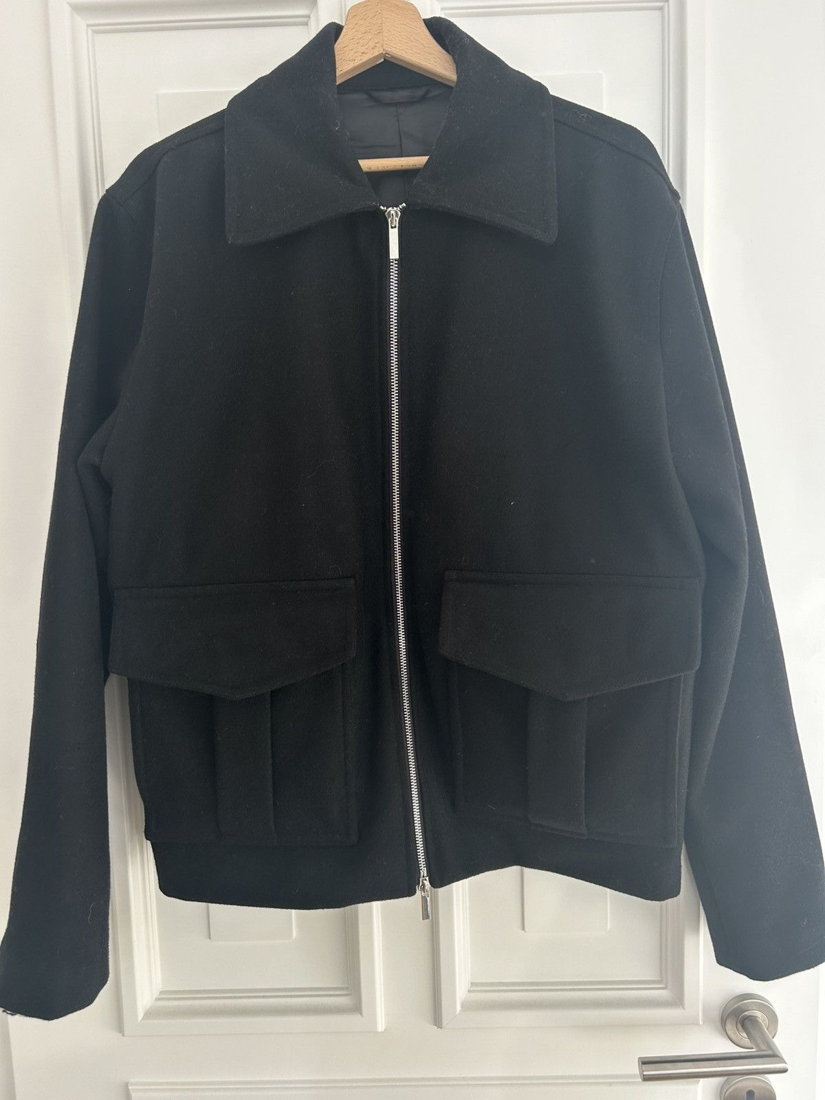 Other Grand Le Mar Black Flannel Flight Jacket Size US M / EU 48-50 / 2 - 2 Thumbnail