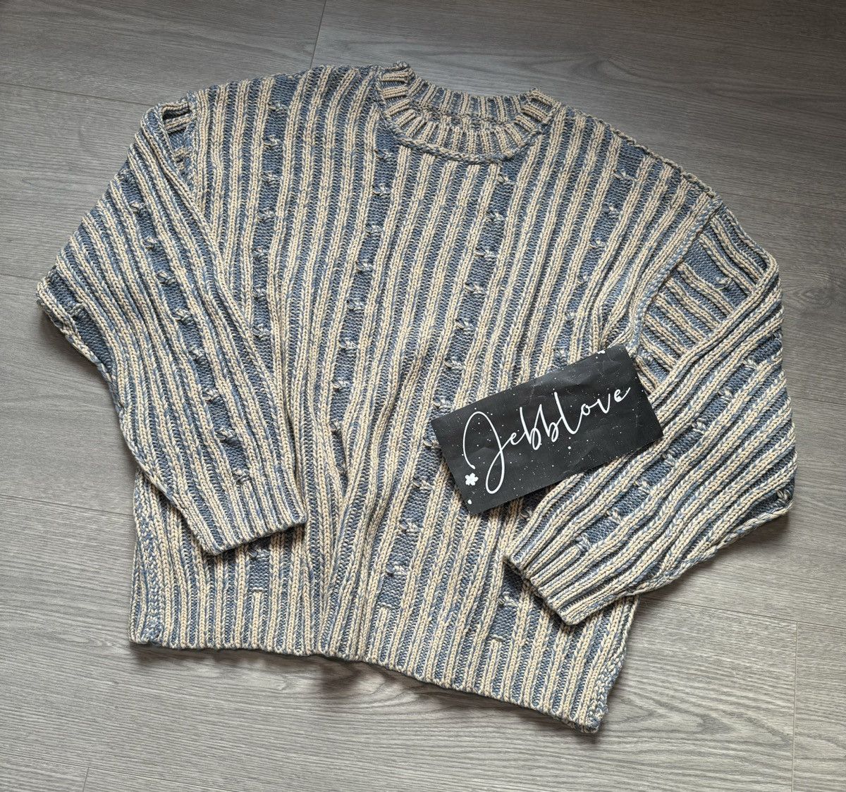 Japanese Brand × Vintage Reversible retro cable knit sweater knitwear jumper Size US XL / EU 56 / 4 - 9 Thumbnail