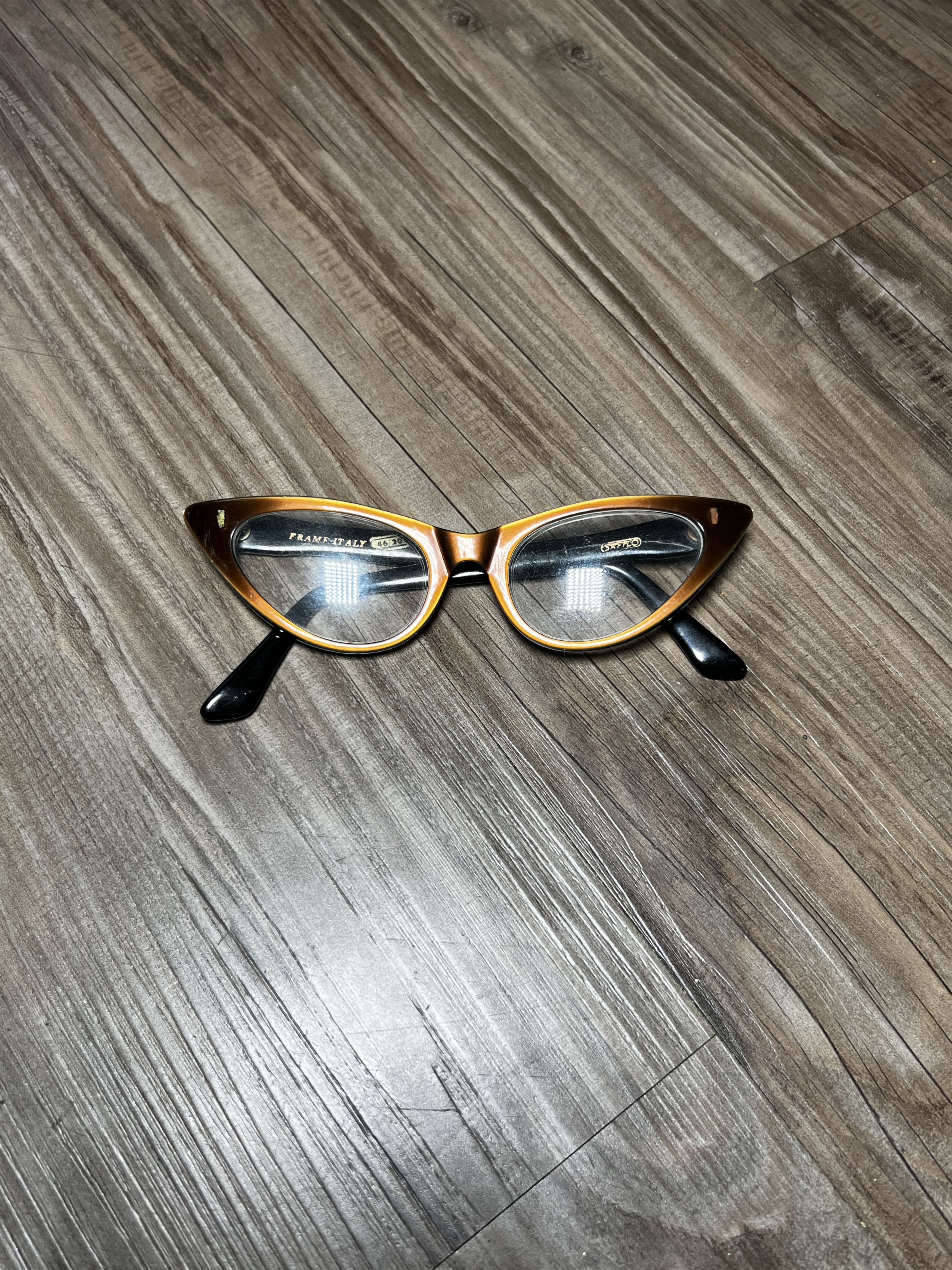 RARE Vintage 1950's-1960's Safilo Italian Cat Eye Eyeglass