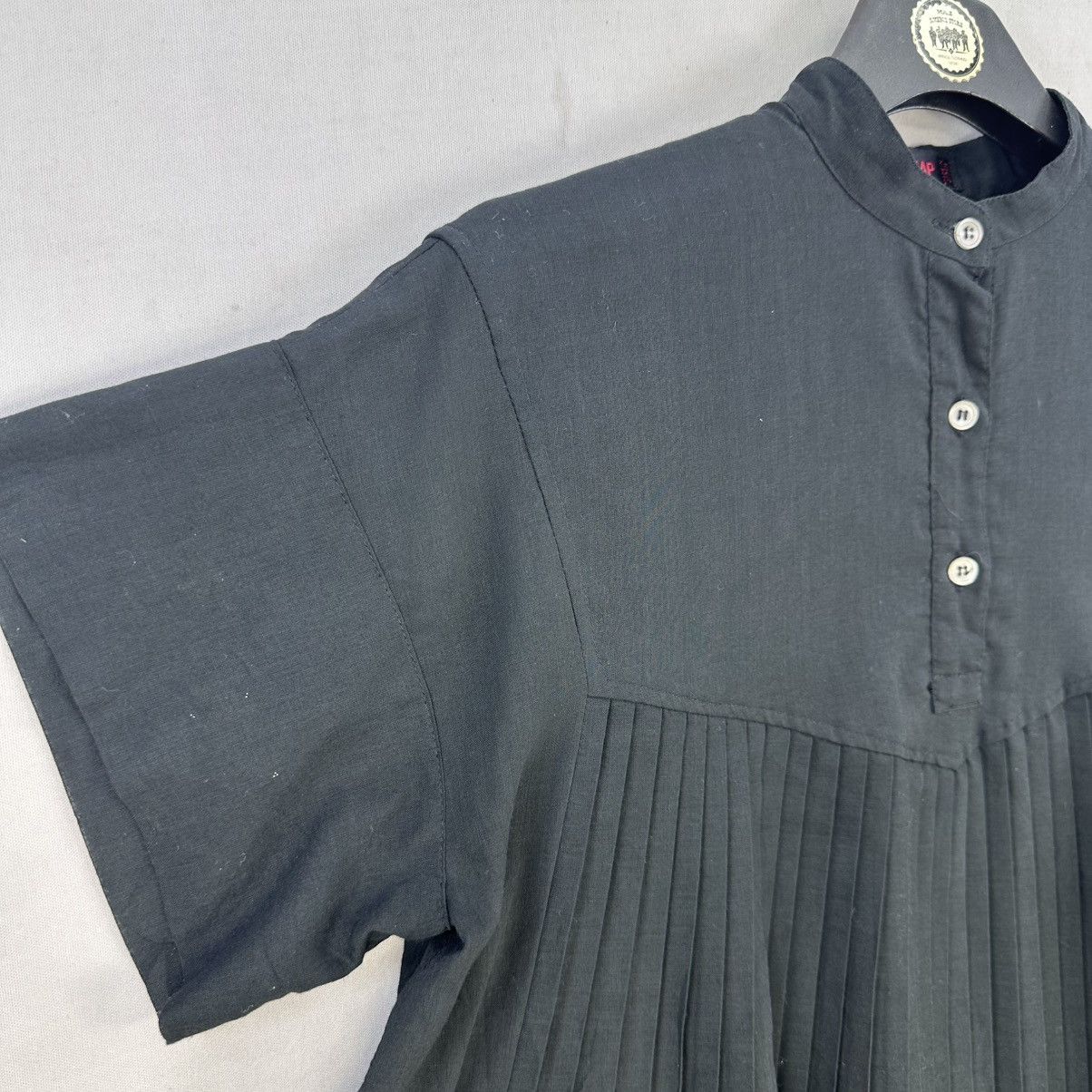 Kenzo Kenzo Japan Pleated Flowy Pullover Blouse Black Size L / US 10 / IT 46 - 2 Thumbnail