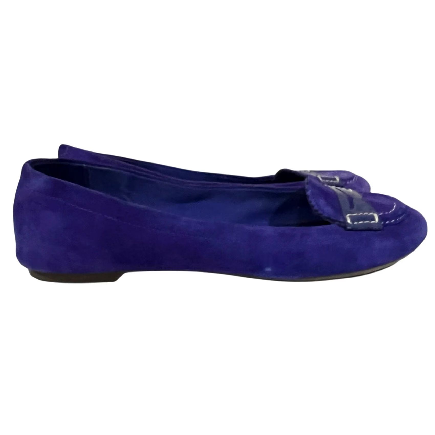 Sperry VINTAGE Sperry Ballet Flats Brooks Vivid Spectral Blue Suede Slip On 7.5 Womens Flat Casual Business Party/Cocktail Size US 8 / IT 38 - 4 Thumbnail