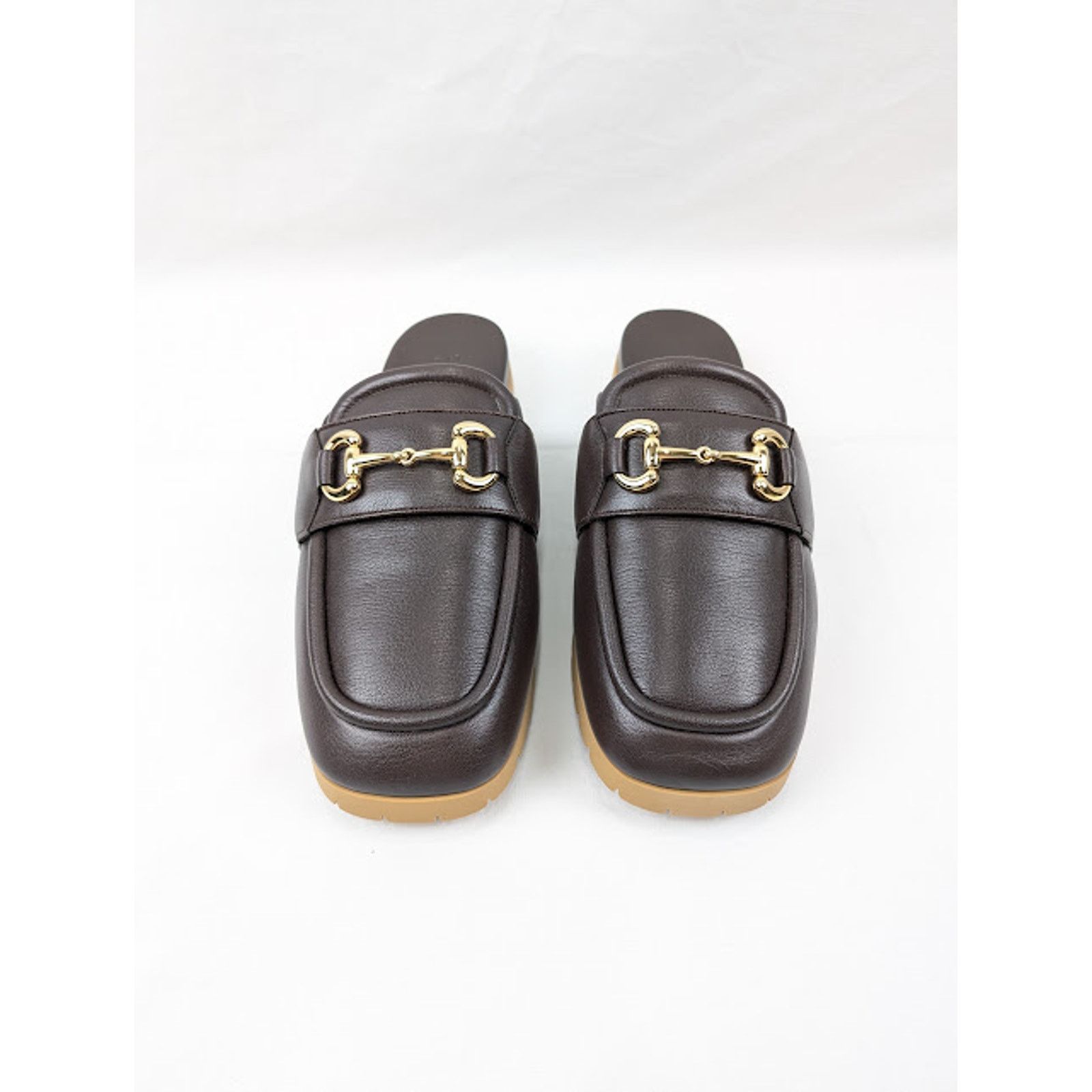 Gucci o1rshd1 Horsebit Open Back Loafers in Brown Size US 10 / EU 43 - 14 Thumbnail
