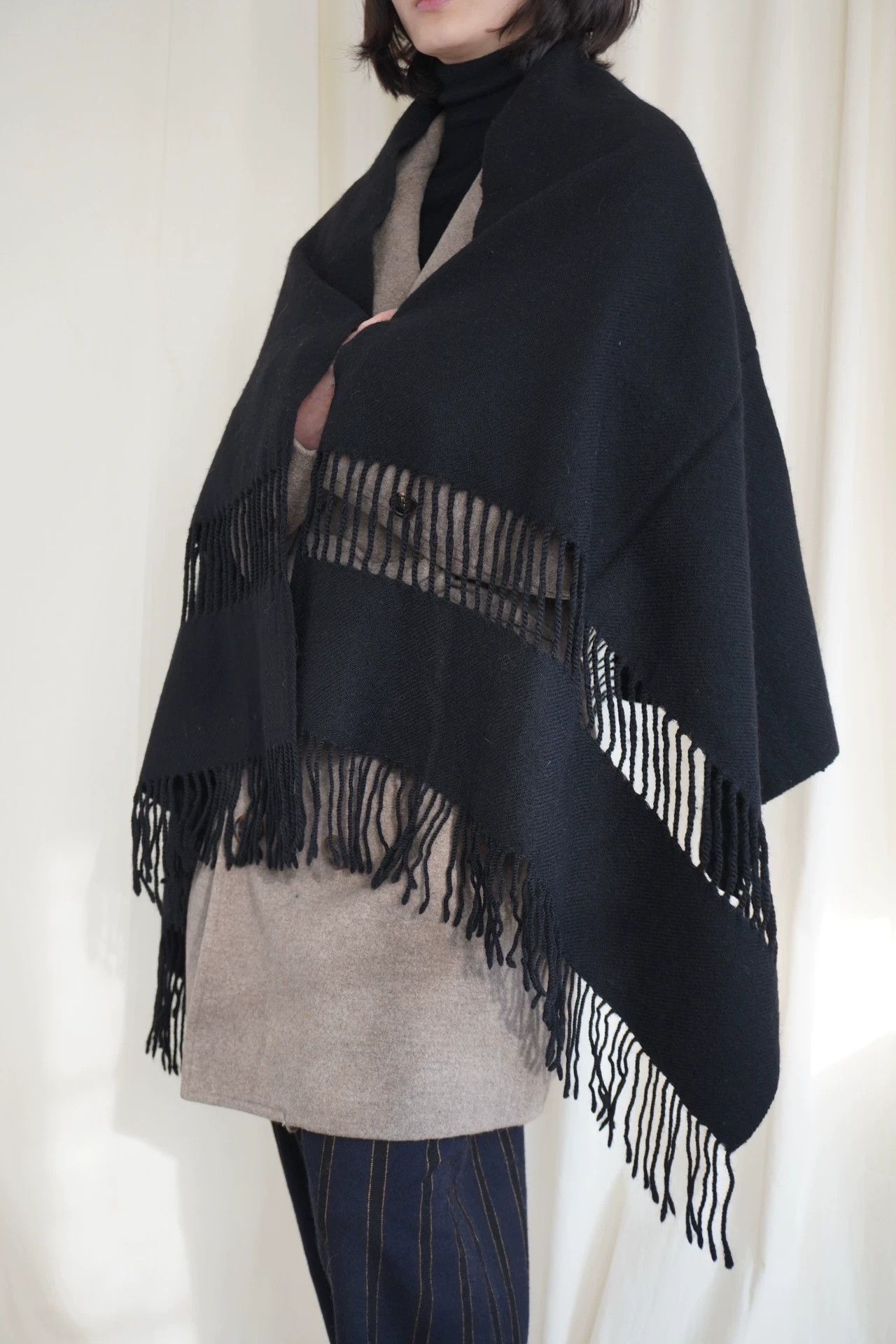 Y's Y's by Yohji Yamamoto 1990s Cutout Wool Scarf/Shawl Size ONE SIZE - 3 Thumbnail