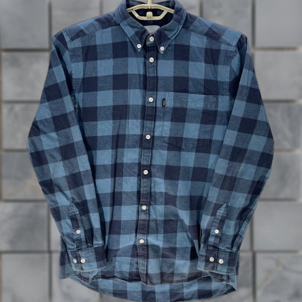 WeSC WeSC Button Up Shirt M Blue Cotton Buffalo Plaid Long Sleeve Casual Preppy 90s Mens Size US M / EU 48-50 / 2 - 1 Thumbnail