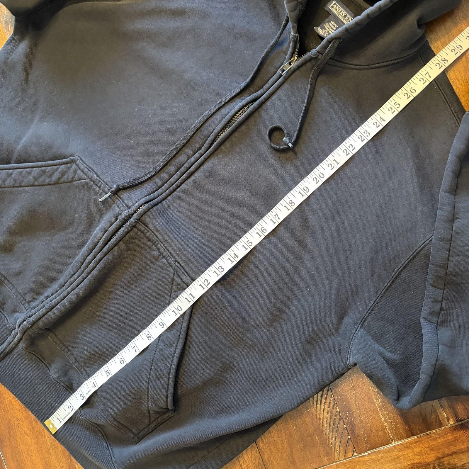 Lands' End Lands' End Hoodie Sweatshirt Mens XL Black Full Zip USA Size US XL / EU 56 / 4 - 10 Thumbnail