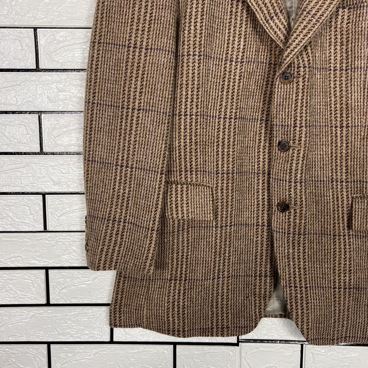 Polo Ralph Lauren Vintage POLO RALPH LAUREN Checked Wool Blazer #4127-C187 Size 42R - 5 Thumbnail