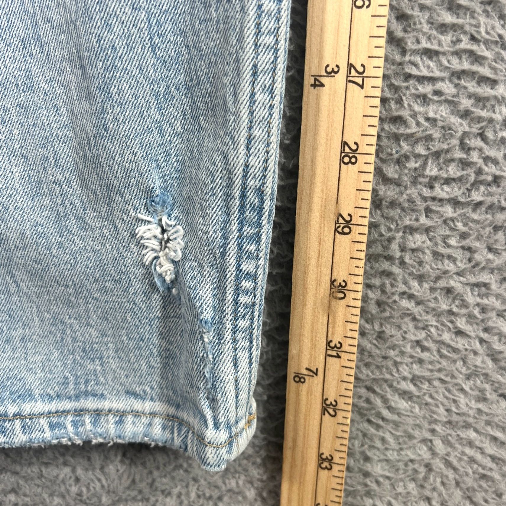 Abercrombie & Fitch VINTAGE Abercrombie & Fitch Women's Jeans 12 Straight High Rise Light Wash 90s Denim Stretch Size 32" / US 10 / IT 46 - 4 Thumbnail