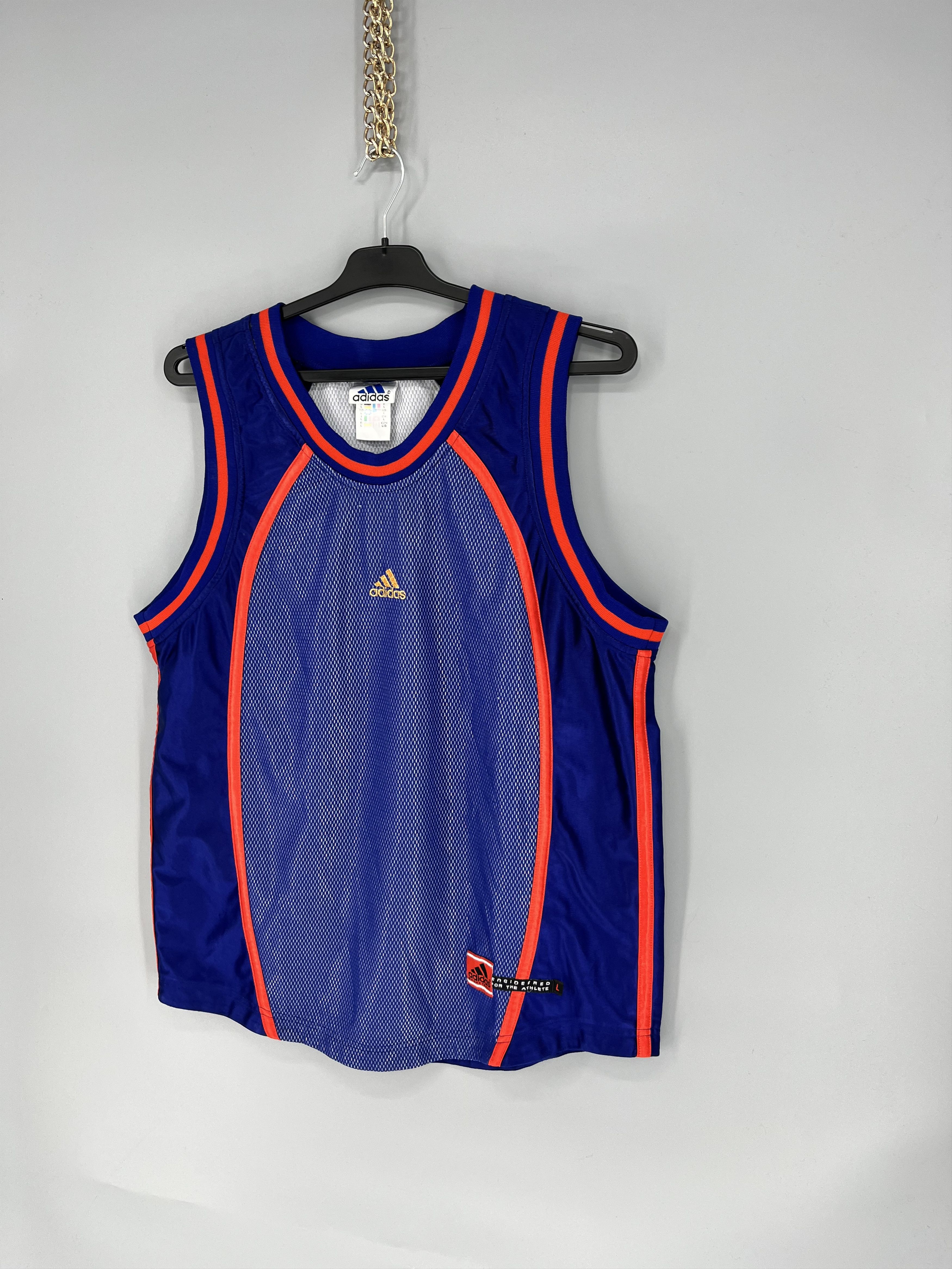 Adidas Adidas Vintage 90s Jersey Number One Basketball Rare Item Size US L / EU 52-54 / 3 - 3 Thumbnail