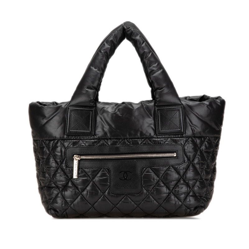 Chanel Chanel Coco Cocoon Matelasse Nylon Leather Handbag Leather Tote Bag in Black, Women's