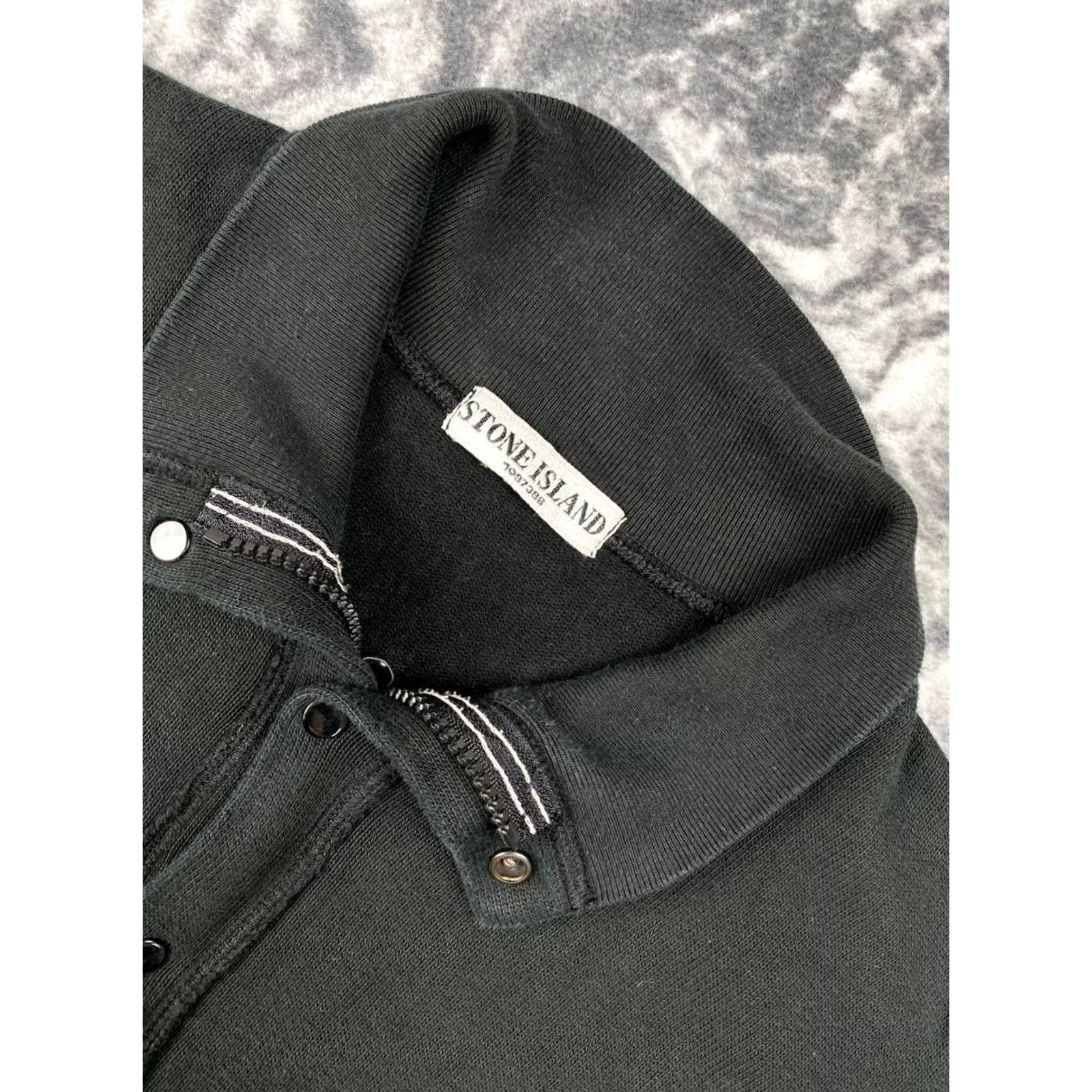 Stone Island VINTAGE Stone Island Sweatshirt Men Size XL Black 1/4 Zip Half Button 2007 Size US XL / EU 56 / 4 - 3 Thumbnail