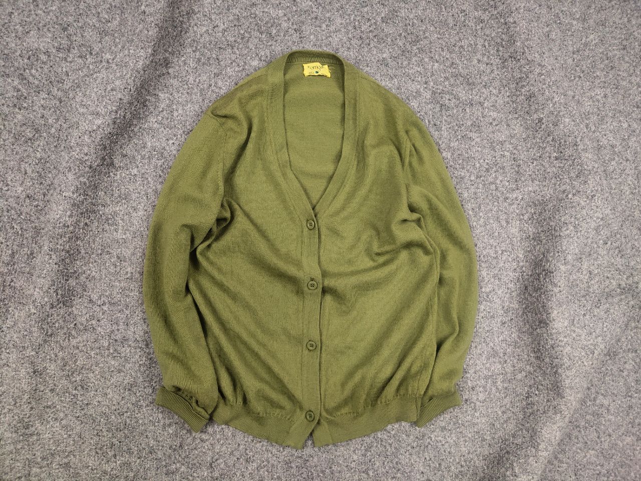 Vintage Vintage 60s Korrigan Green Button Cardigan kurt cobain style Size S / US 4 / IT 40 - 1 Thumbnail