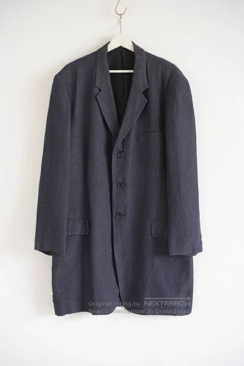 Yohji Yamamoto Yohji Yamamoto 98 SS indigo slub coat Size US S / EU 44-46 / 1 - 1 Thumbnail
