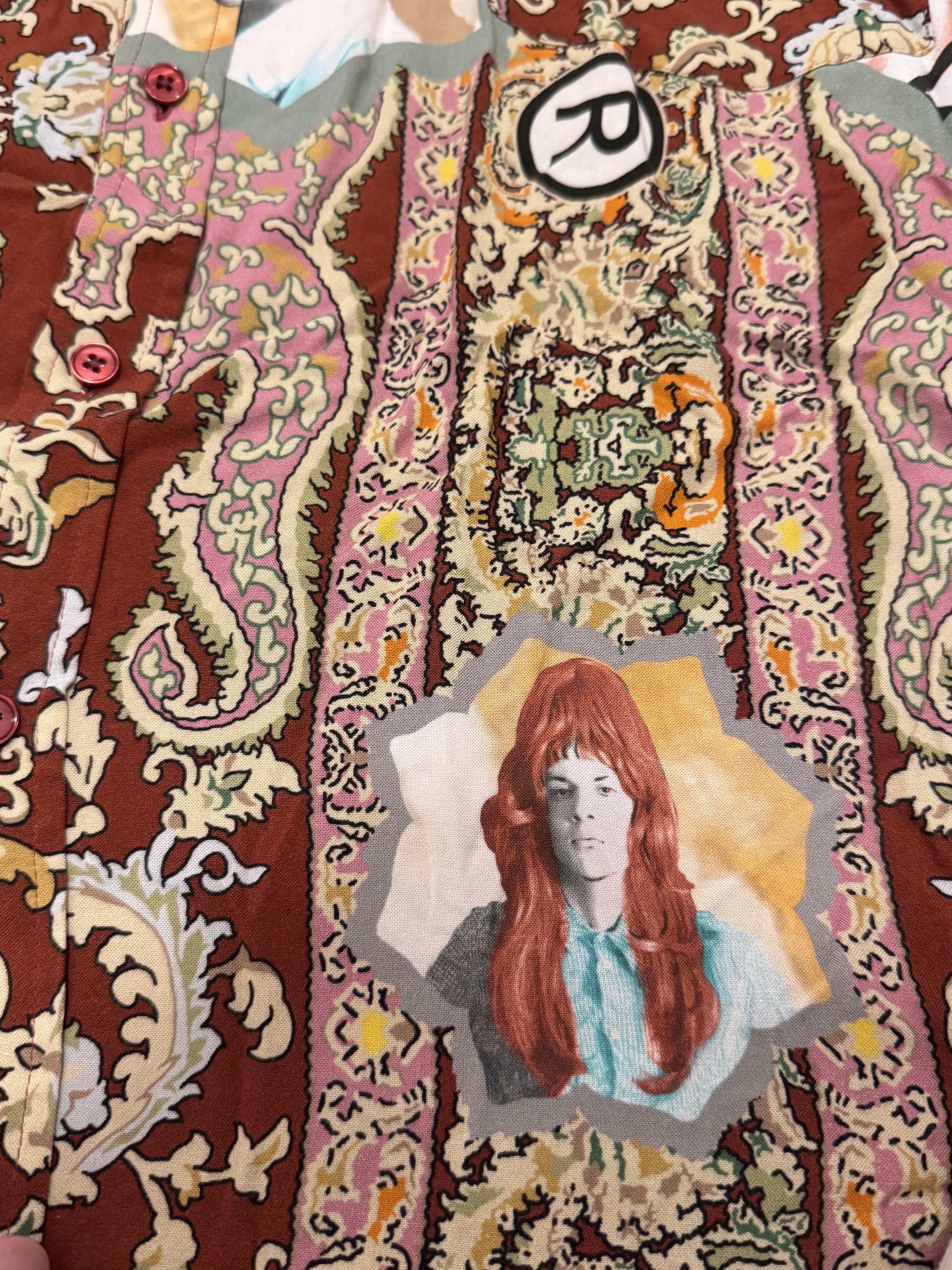 Martine Rose Martine Rose red paisley portrait button-up shirt Size US S / EU 44-46 / 1 - 3 Thumbnail