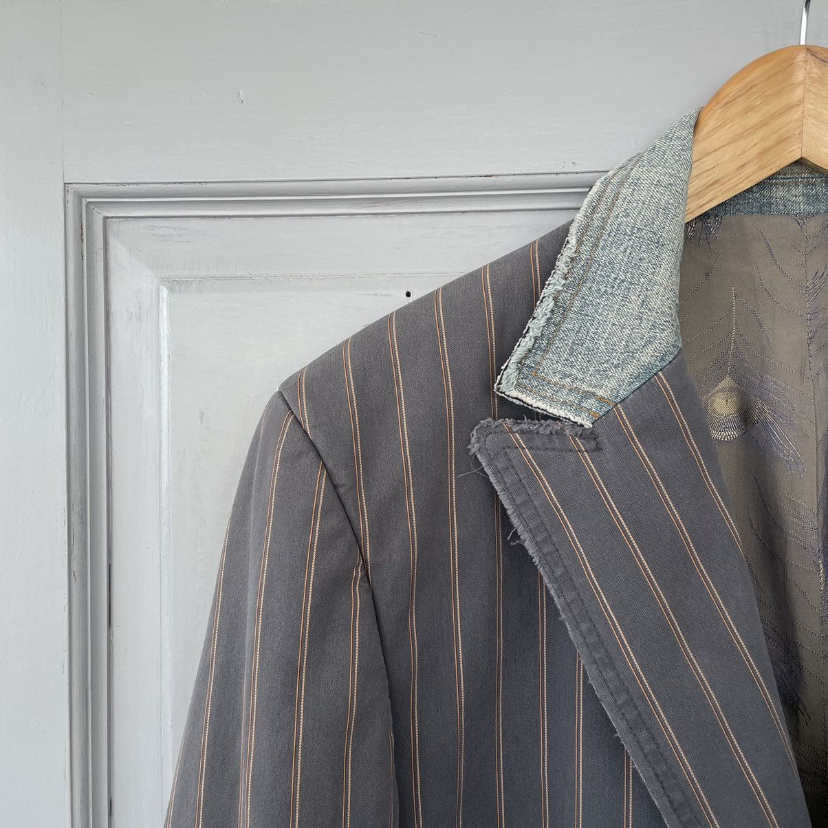 Designer × Dolce & Gabbana 🔥Rare🔥Dolce&Gabbana D&G Distressed striped blazer sz50 Size 50L - 5 Thumbnail