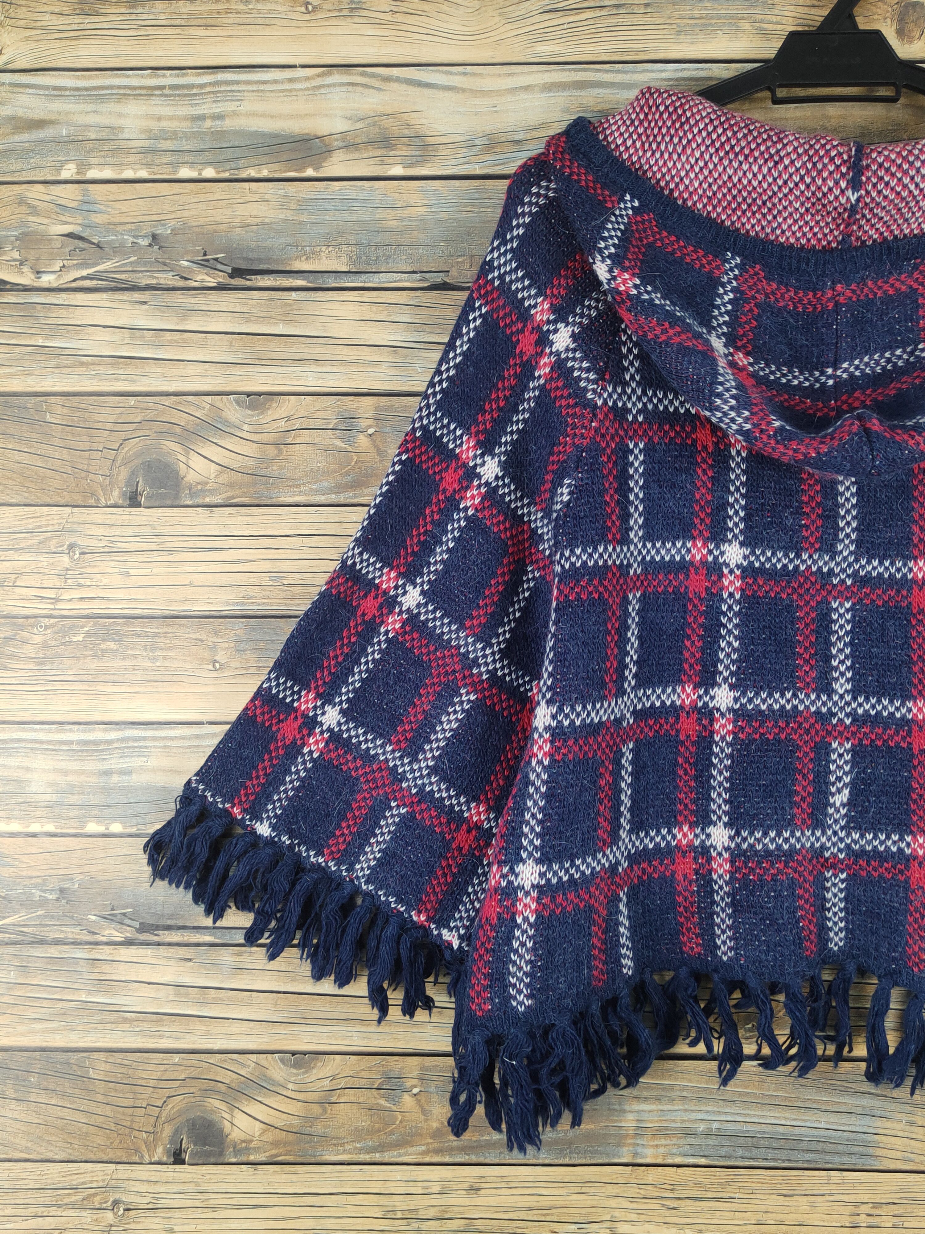 Japanese Brand Olive des Olive Navy Red Hoodie Knitwear Cardigan #W1243 Size L / US 10 / IT 46 - 8 Thumbnail