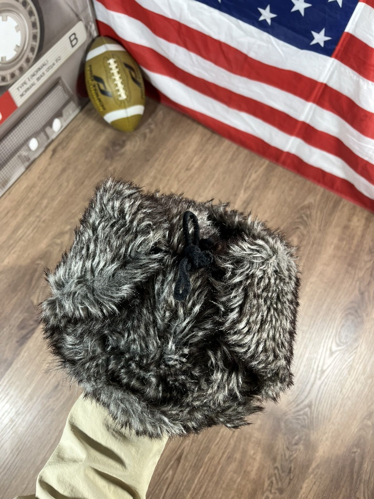 Japanese Brand Vintage Fuzzy Mohair Ushanka Drill Hat Y2k Size ONE SIZE - 10 Thumbnail