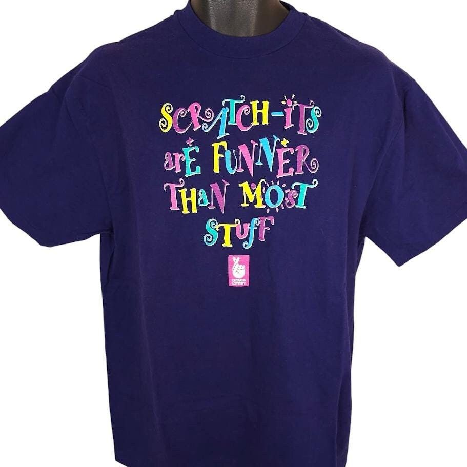 Vintage Vintage Oregon Lottery T Shirt Mens Size Large Purple 90s Size US L / EU 52-54 / 3 - 1 Thumbnail