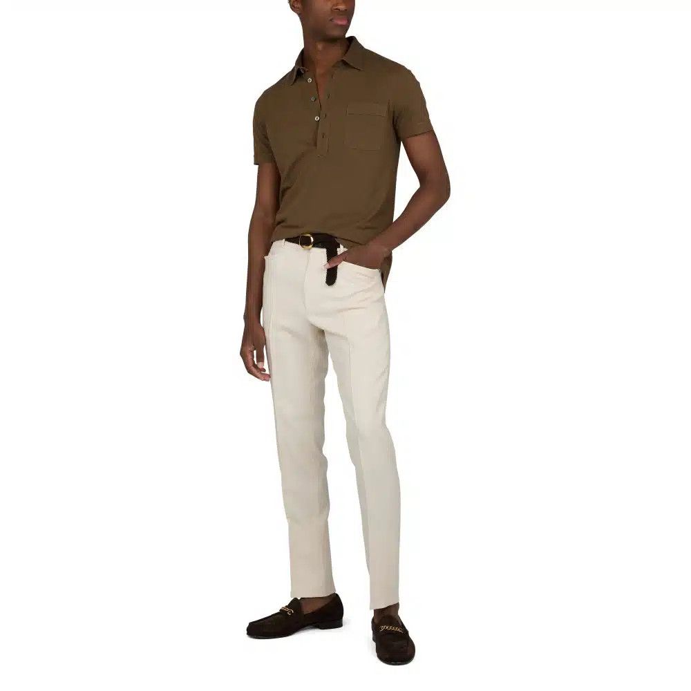 Tom Ford o1loc1c1225 JPS004 Polo Shirt in Brown Size US M / EU 48-50 / 2 - 2 Thumbnail