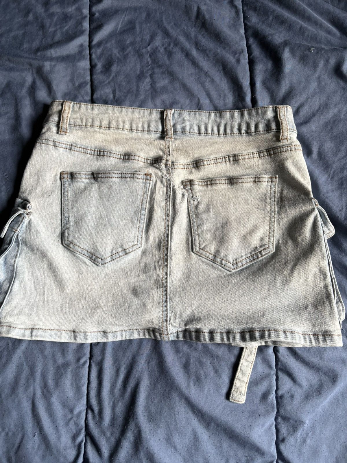 Other BBJ Los Angeles DenimSkirt Light Blue Strap Button Women's S Size 26" / US 2 / IT 38 - 12 Thumbnail