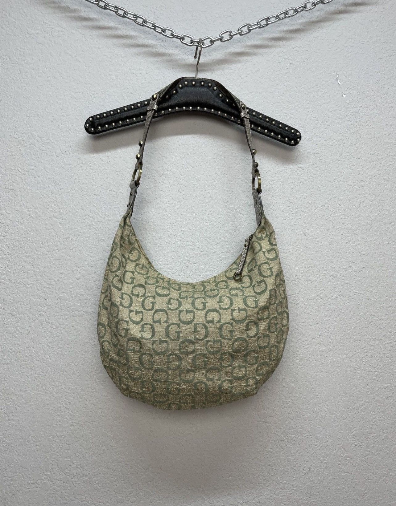Guess Rare Y2K Vintage GUESS Baguette Shoulder Bag Denim Size ONE SIZE - 11 Thumbnail