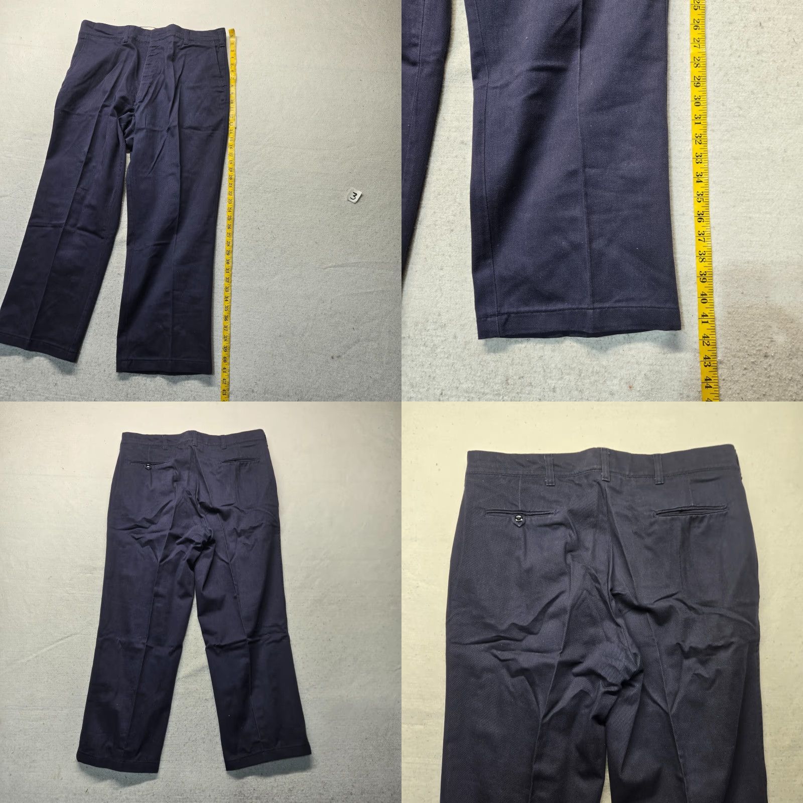 Vintage TOPPS Fire Resistant Safety Apparel Navy Blue Work Pants Adult Men's 38 x 30 - Pants, Mens, 38x30, Navy, Fire Resistant, TOPPS, Chino, Regular Fit Size US 38 / EU 54 - 8 Thumbnail