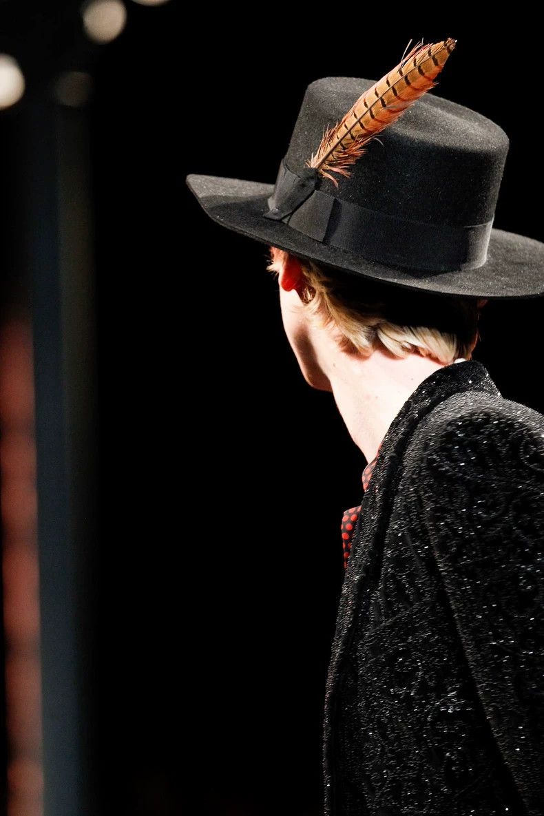 Saint Laurent Paris Saint laurent paris 15ss feathered black wide brim top hat Size ONE SIZE - 9 Thumbnail