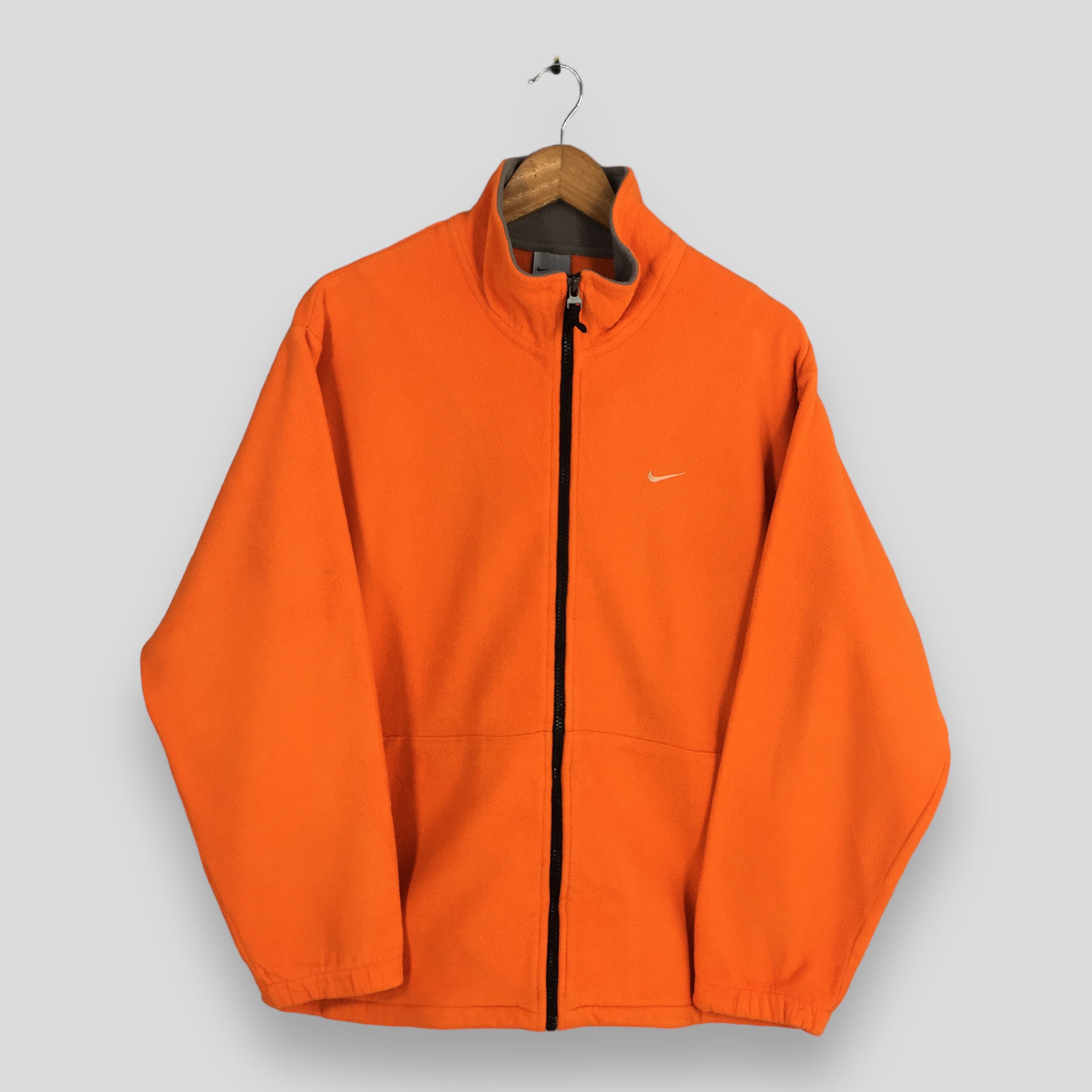Nike × Vintage Vintage Y2K Nike Fleece Orange Zipper Sweatshirt Medium Size US M / EU 48-50 / 2 - 1 Thumbnail
