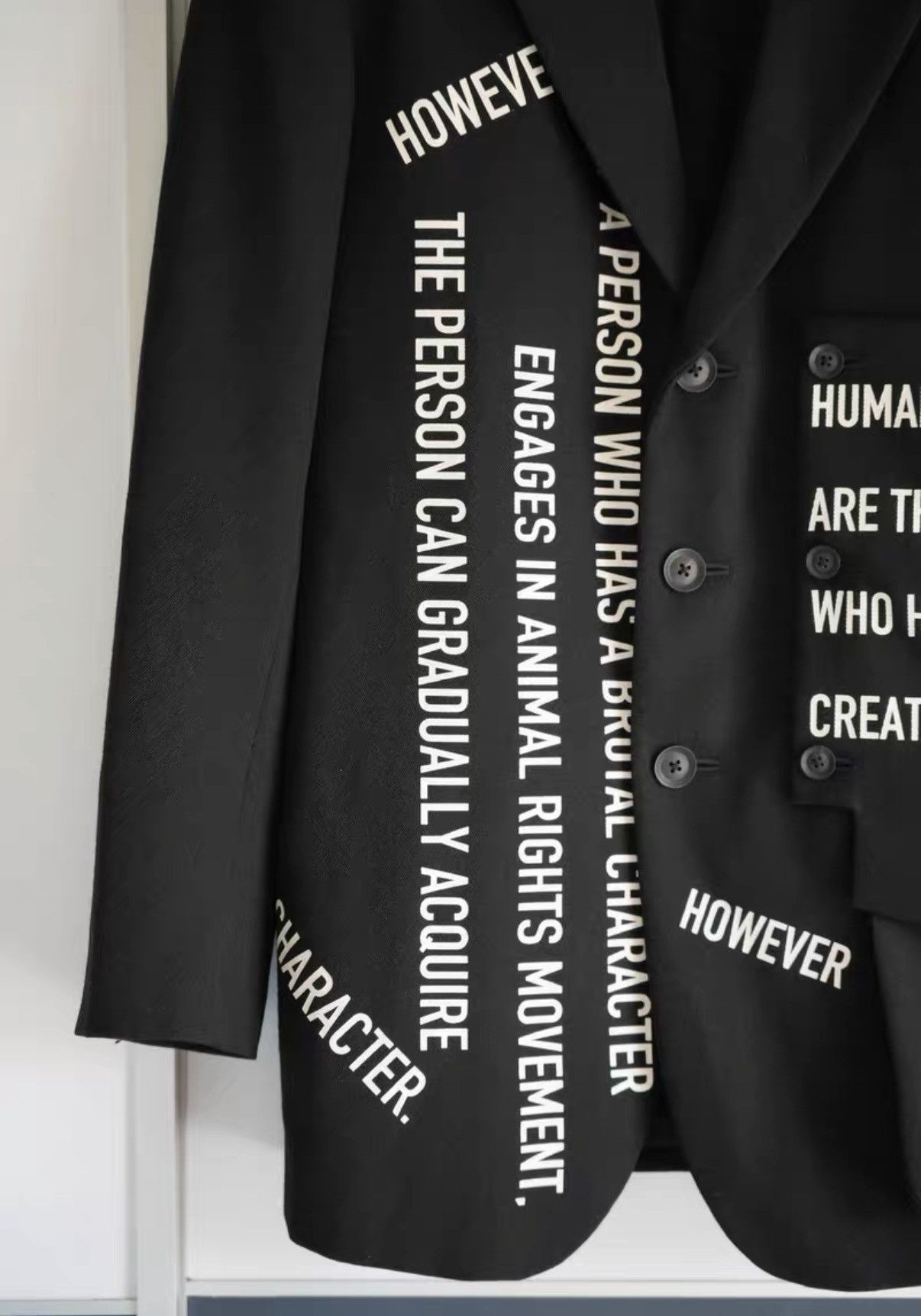 Yohji Yamamoto Yohji Yamamoto 21aw Slogan Print Blazer K4 Size US M / EU 48-50 / 2 - 5 Thumbnail