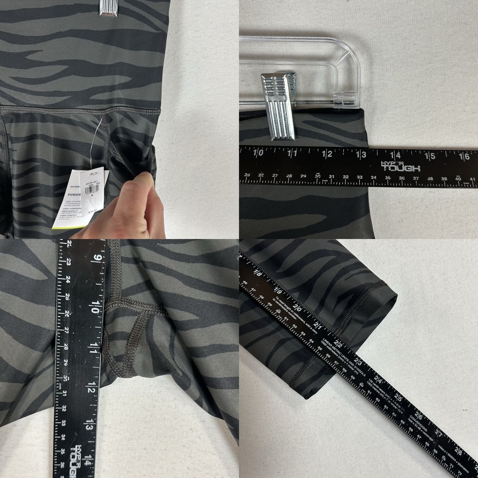 Old Navy Old Navy Active Powersoft Capri Leggings Women's M Gray Zebra Print NWT Size 32" / US 10 / IT 46 - 9 Thumbnail