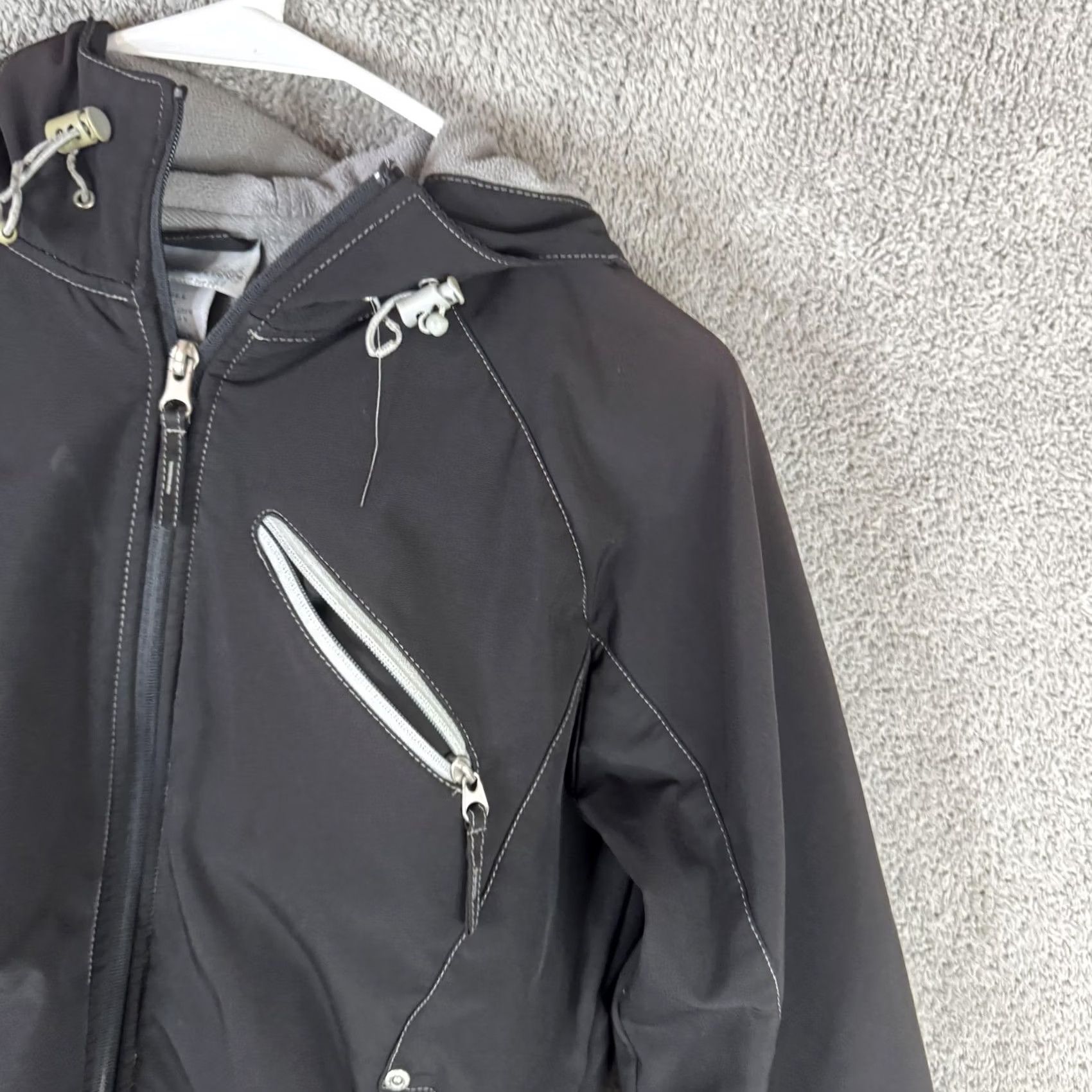 Free Country Free Country Womens Jacket Hooded Full Zip Softshell Lined Black Small Windbreaker Casual Everyday Size S / US 4 / IT 40 - 4 Thumbnail