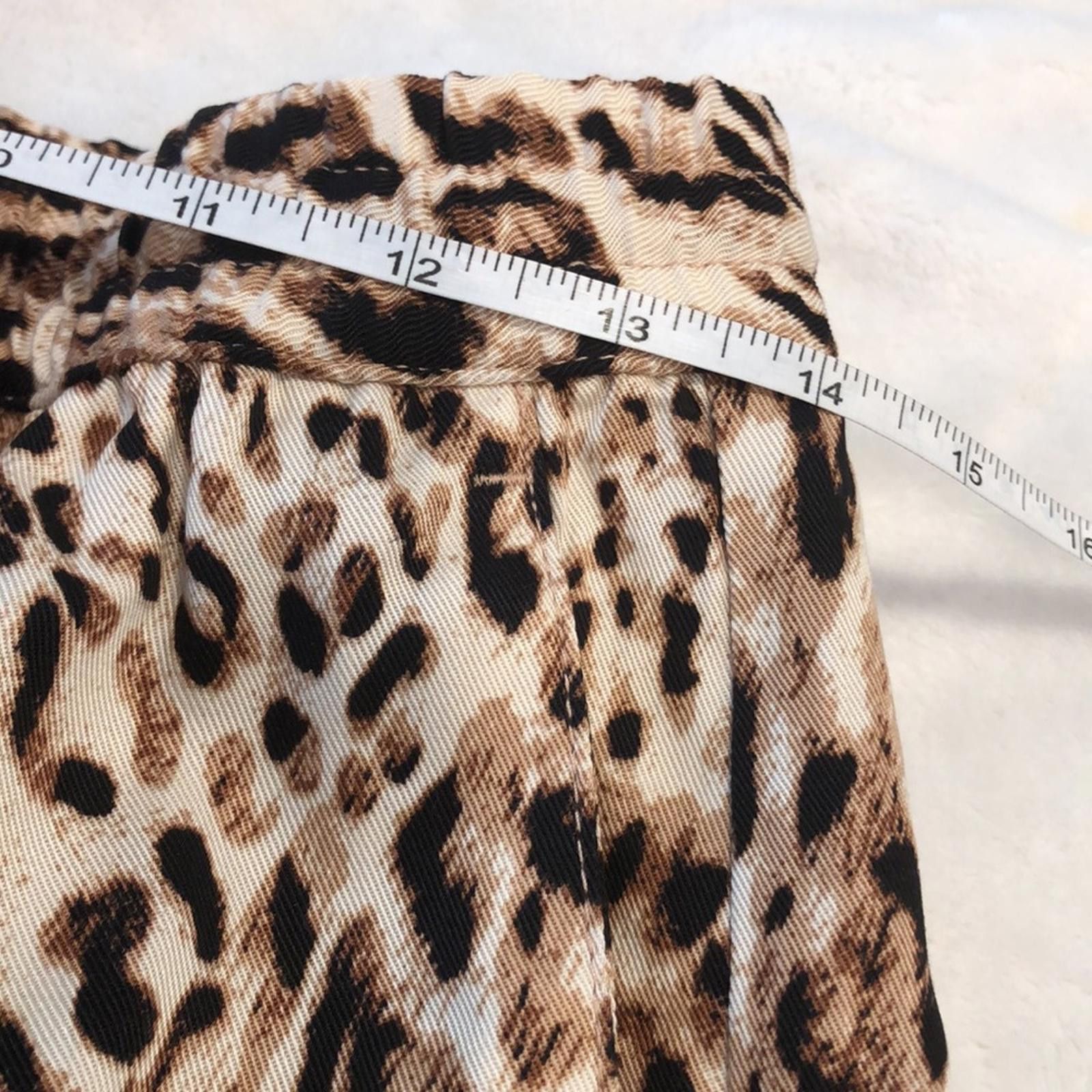 Banana Republic Banana Republic leopard print pants black & tan SZ XS Size 26" / US 2 / IT 38 - 11 Thumbnail