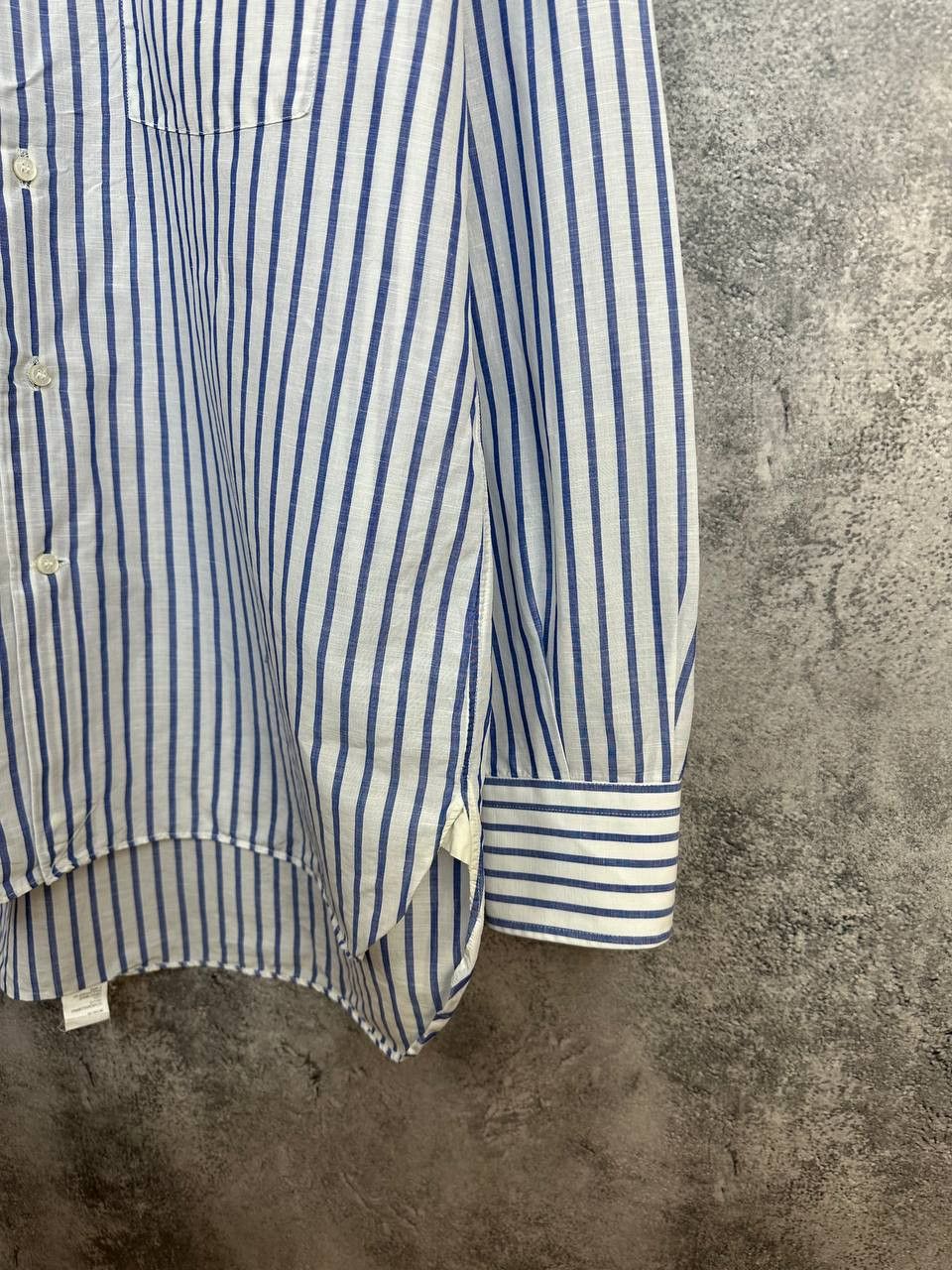 Other RRP $545 BRULI Alta Sartoria Linen/Cotton Striped Shirt Swis Size US L / EU 52-54 / 3 - 8 Thumbnail