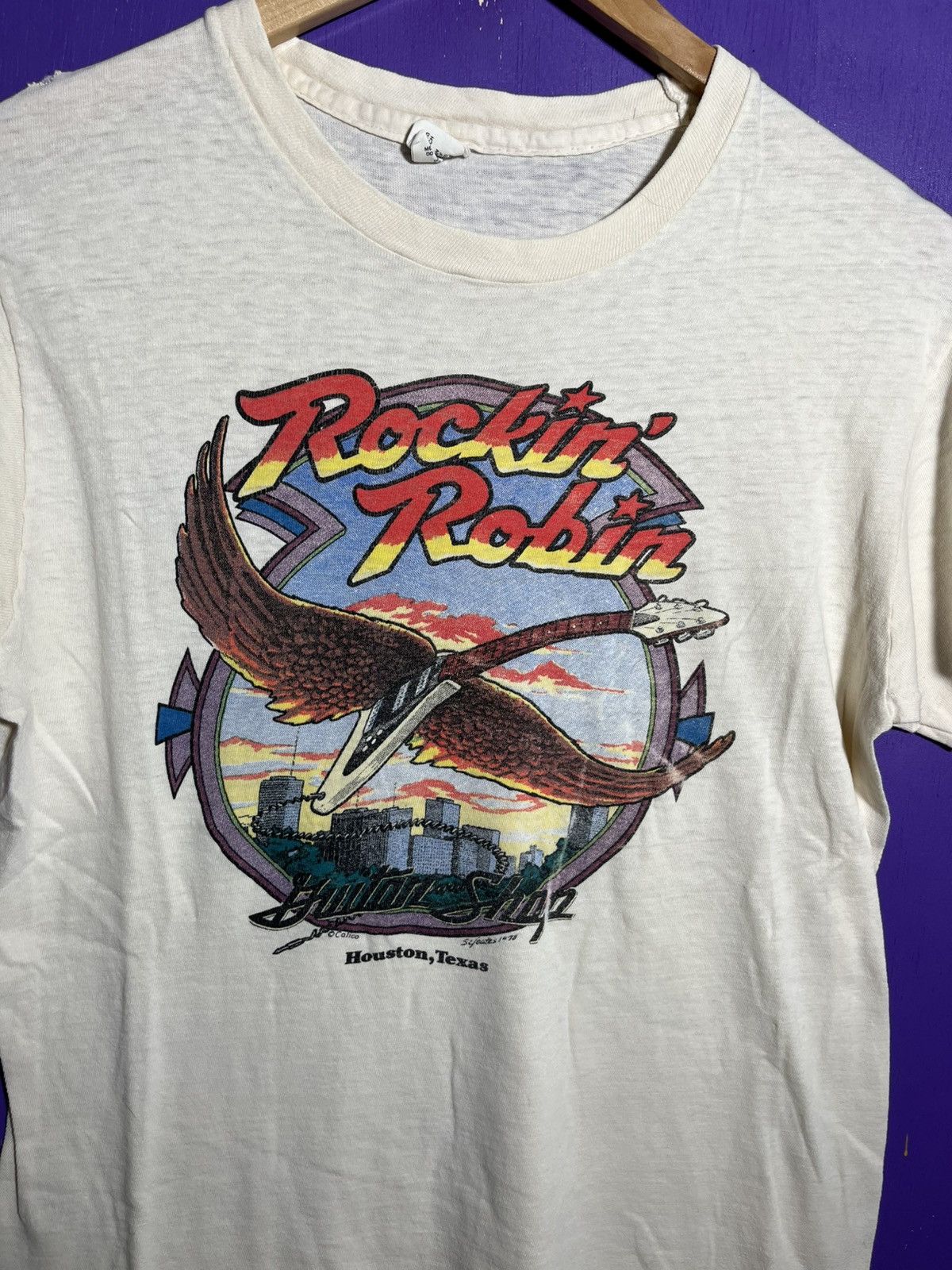 Band Tees × Vintage Vintage 1978 Rockin Robin Texas concert t-shirt Size US M / EU 48-50 / 2 - 3 Thumbnail