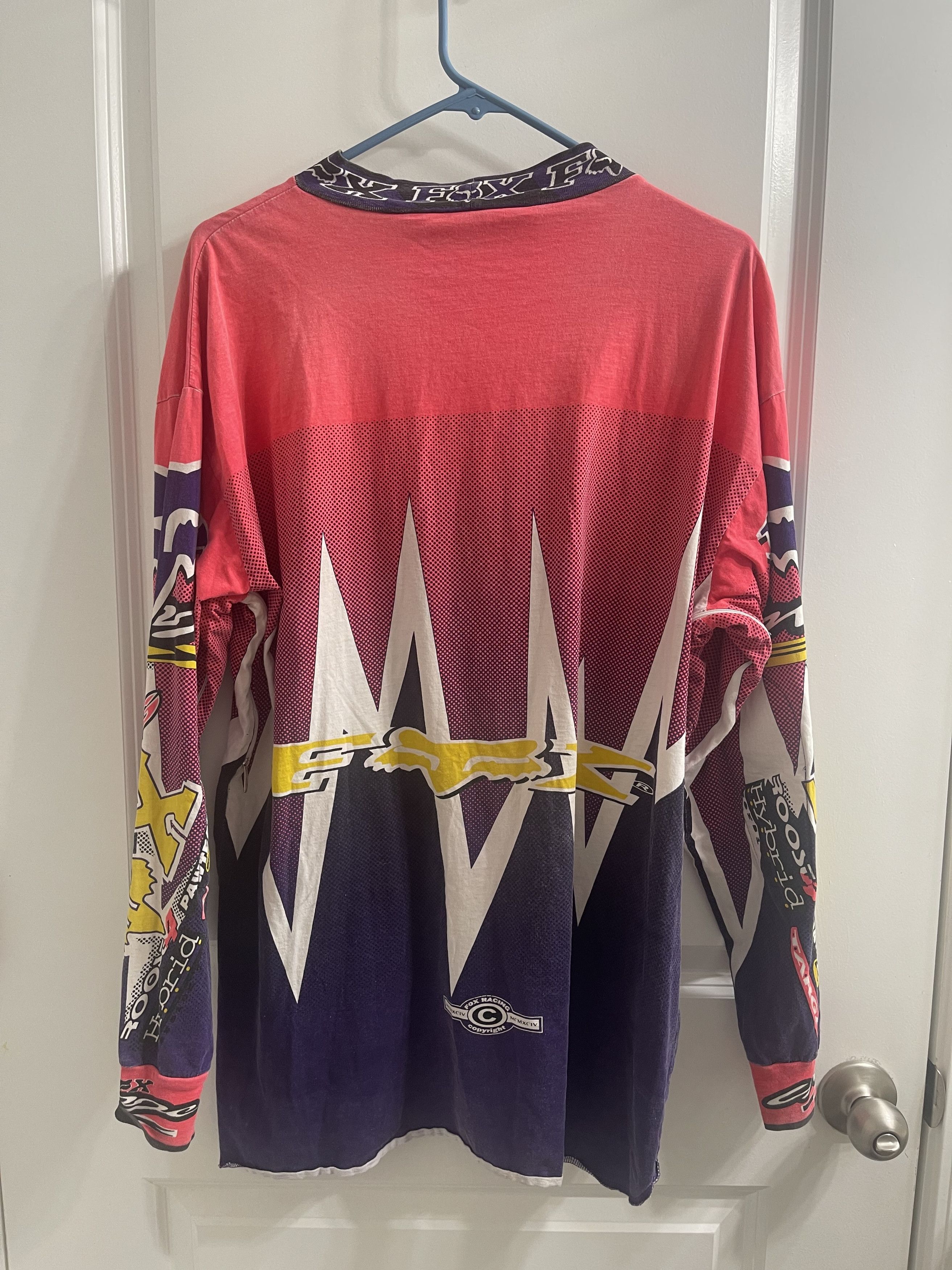 Fox Racing × Vintage Very Rare Vintage 90's Team Fox Racing Jersey Size US XL / EU 56 / 4 - 2 Thumbnail