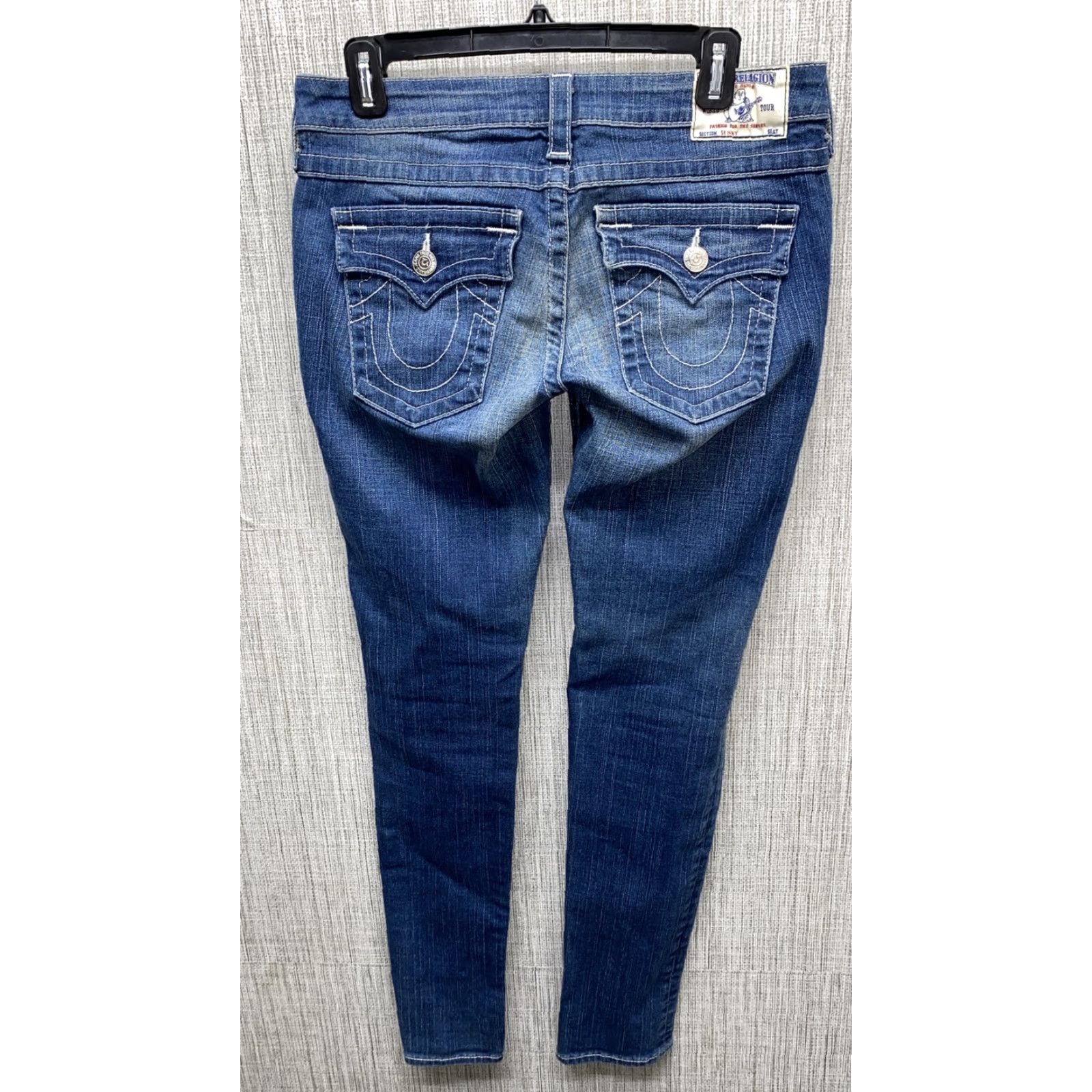 True Religion True Religion Womens Jeans Skinny Denim Blue 29 x 32 USA MADE Size 29" - 4 Thumbnail