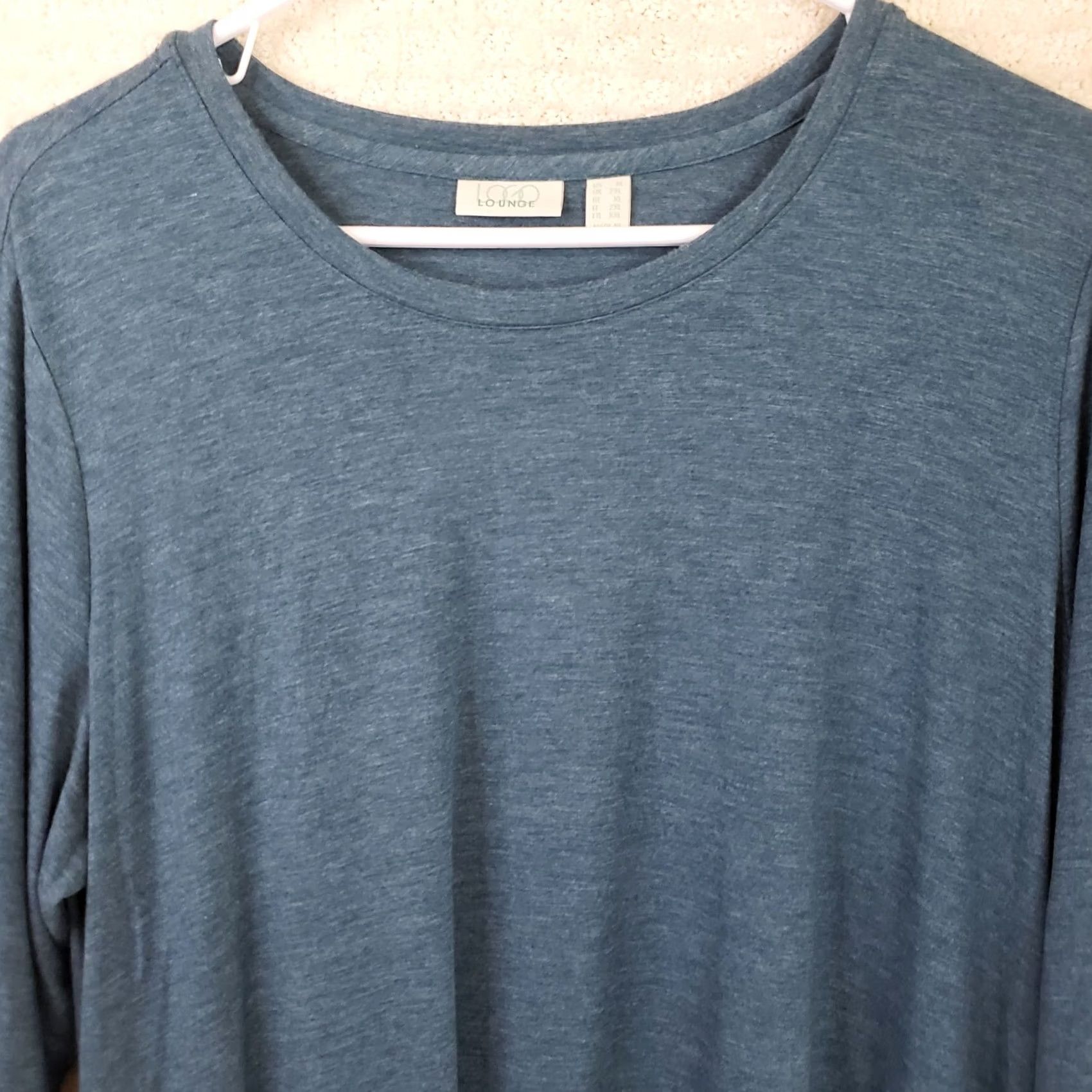 Vintage LOGO Lori Goldstein Tunic Sweatshirt Top Womens 1X Green Cowl Neck Pullover Kangaroo Pocket Casual Knit Spin Size XL / US 12-14 / IT 48-50 - 3 Thumbnail