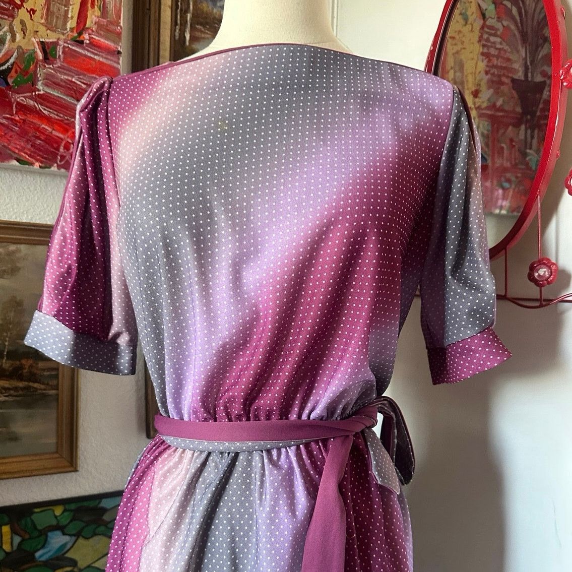 Other franky b purple gray polka dot maxi dress Size XL / US 12-14 / IT 48-50 - 2 Thumbnail