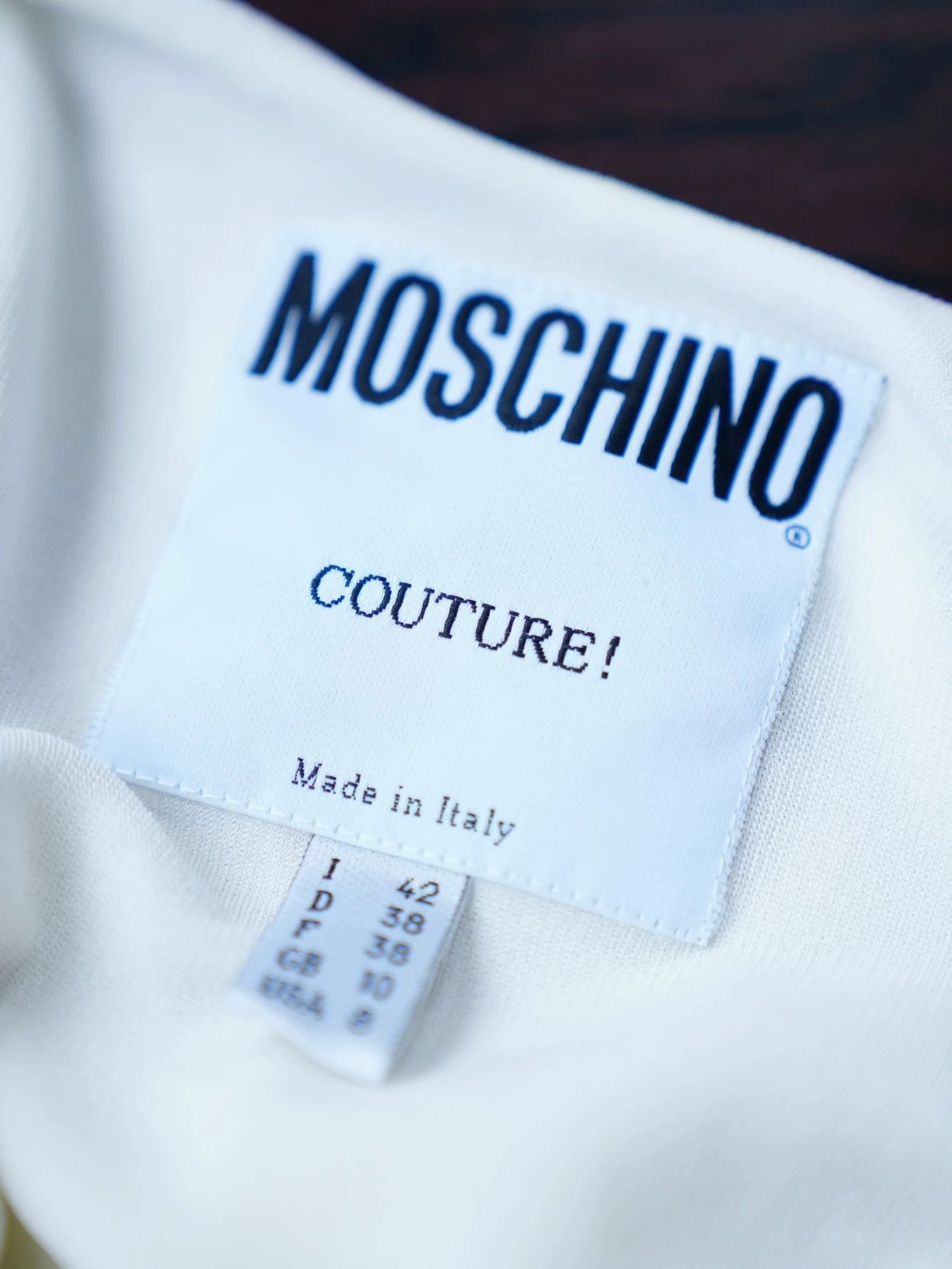 Moschino Moschino Couture White Silk Brooch Dress w/ Flowers & Ribbon Size M / US 6-8 / IT 42-44 - 6 Thumbnail